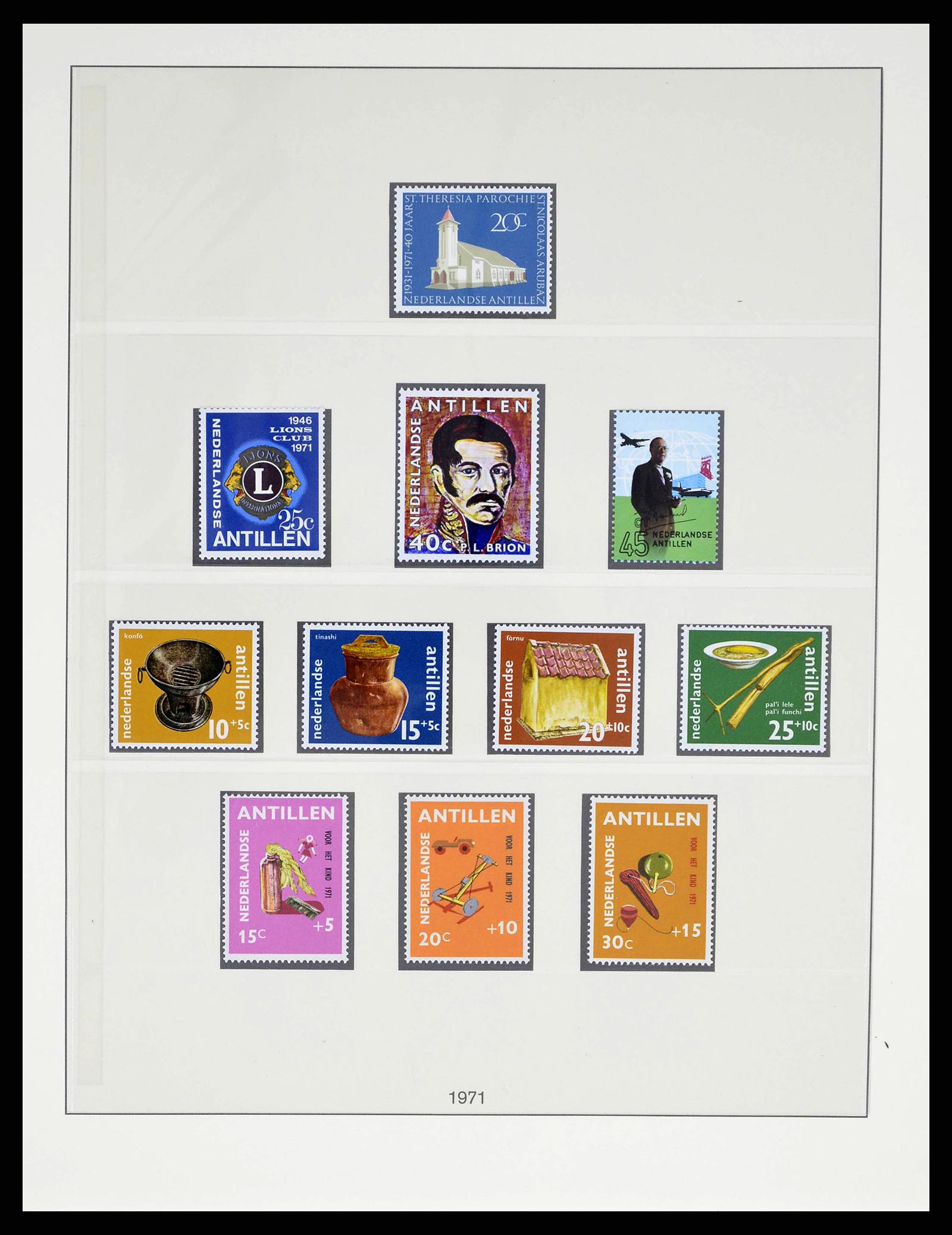 38470 0041 - Postzegelverzameling 38470 Curaçao/Antillen 1873-1980.