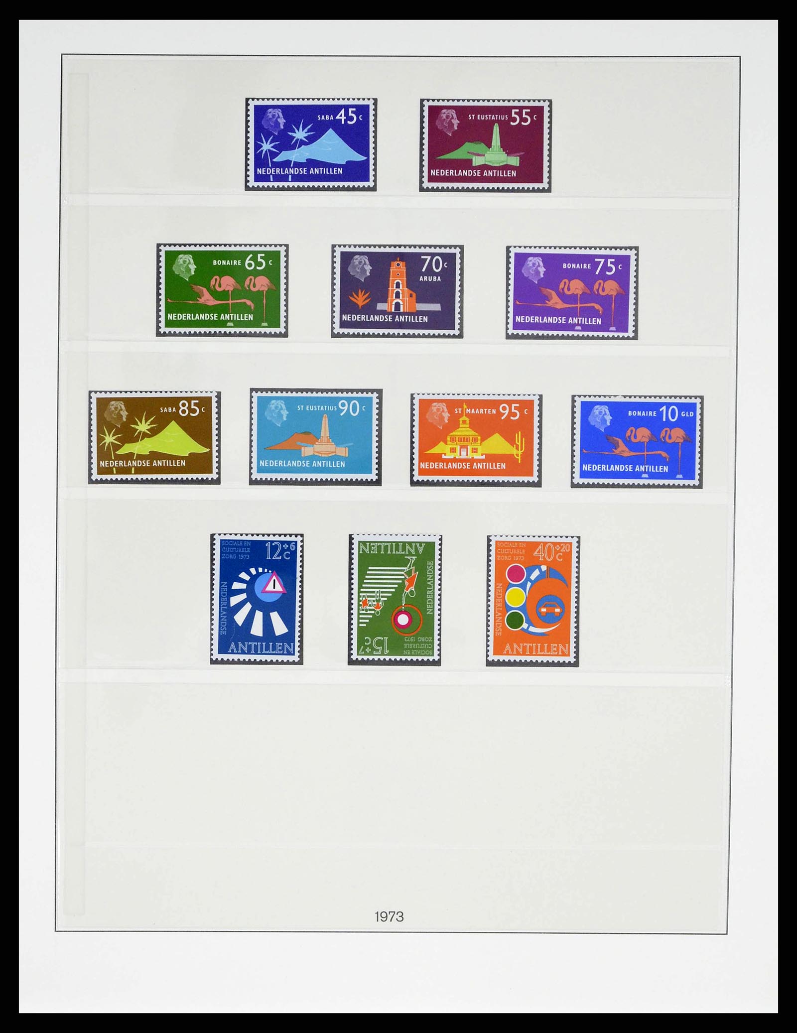 38470 0043 - Postzegelverzameling 38470 Curaçao/Antillen 1873-1980.