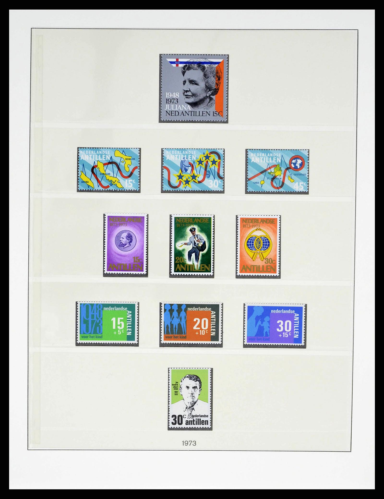 38470 0044 - Postzegelverzameling 38470 Curaçao/Antillen 1873-1980.