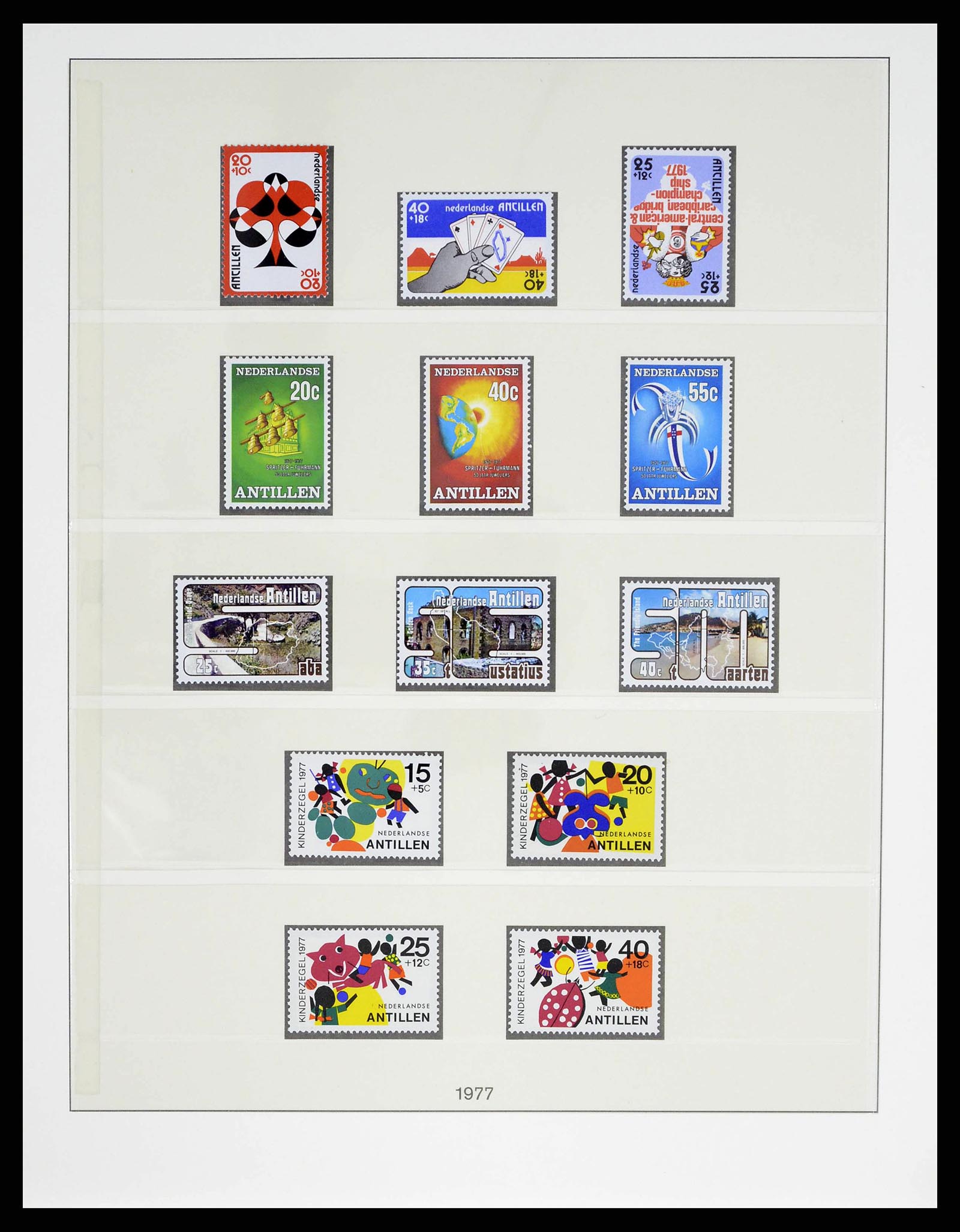 38470 0053 - Postzegelverzameling 38470 Curaçao/Antillen 1873-1980.