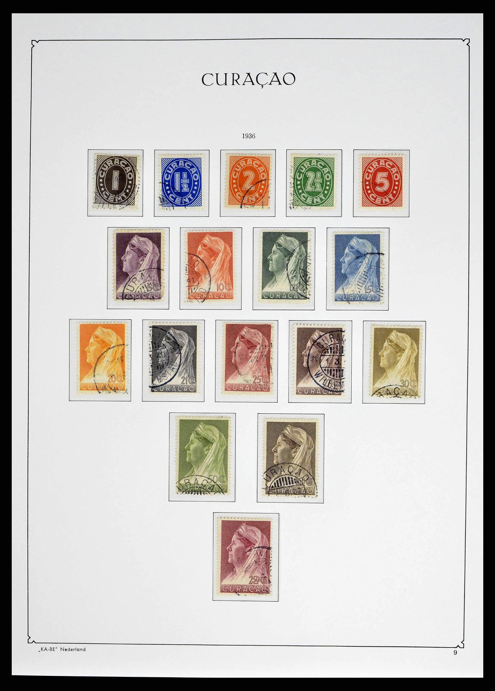 38471 0009 - Postzegelverzameling 38471 Curaçao/Antillen 1873-1980.