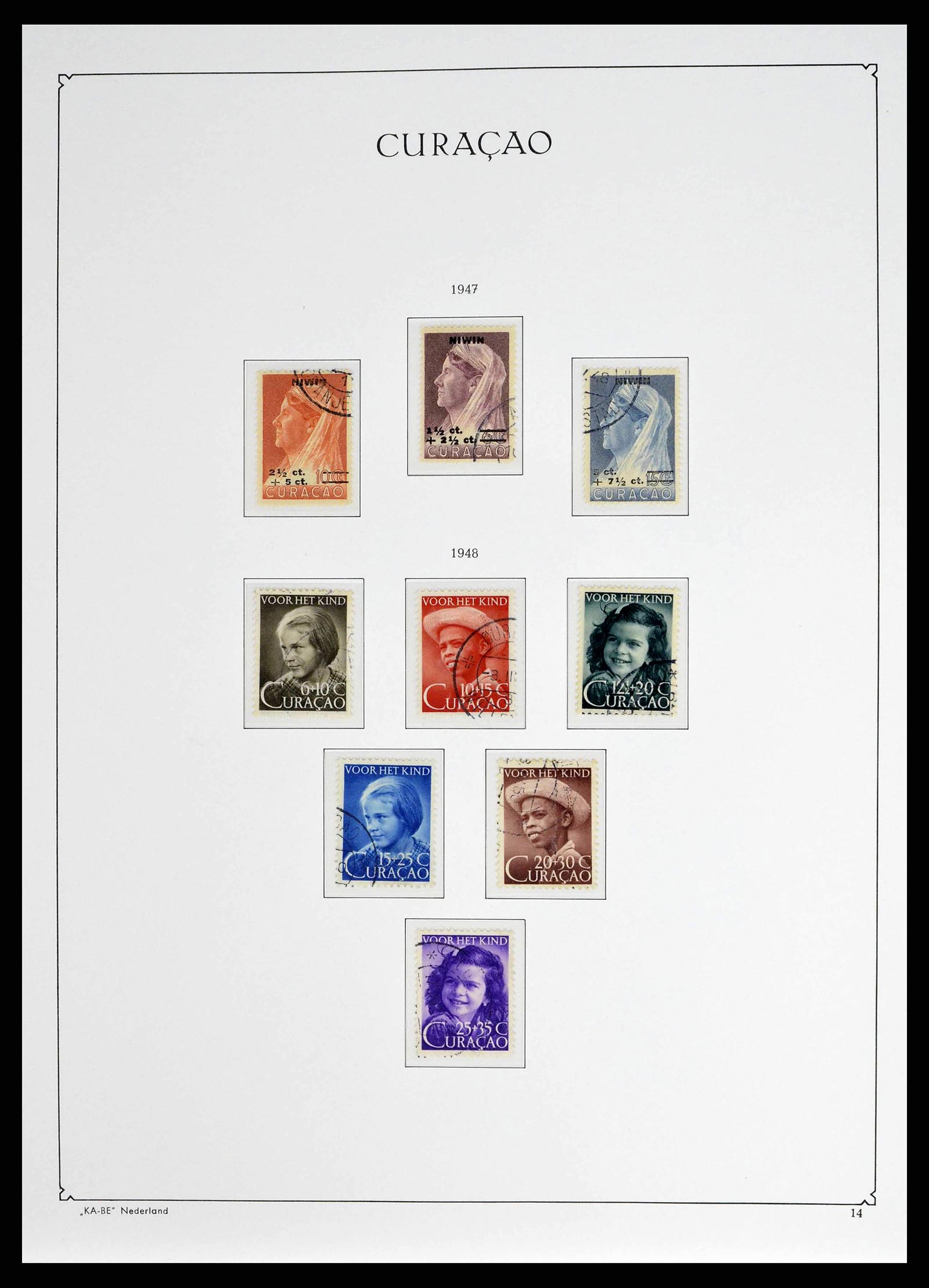 38471 0014 - Postzegelverzameling 38471 Curaçao/Antillen 1873-1980.