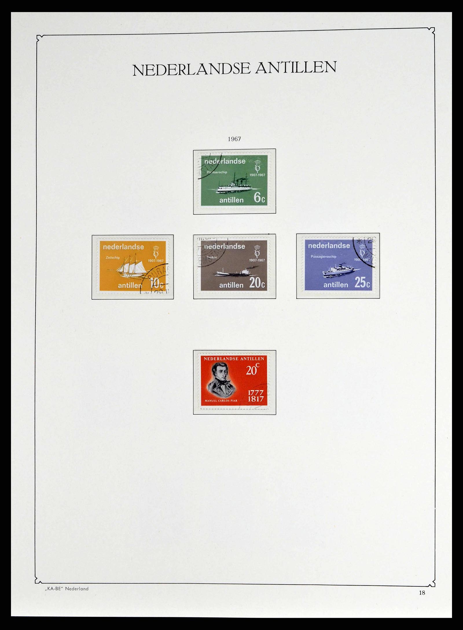 38471 0041 - Postzegelverzameling 38471 Curaçao/Antillen 1873-1980.