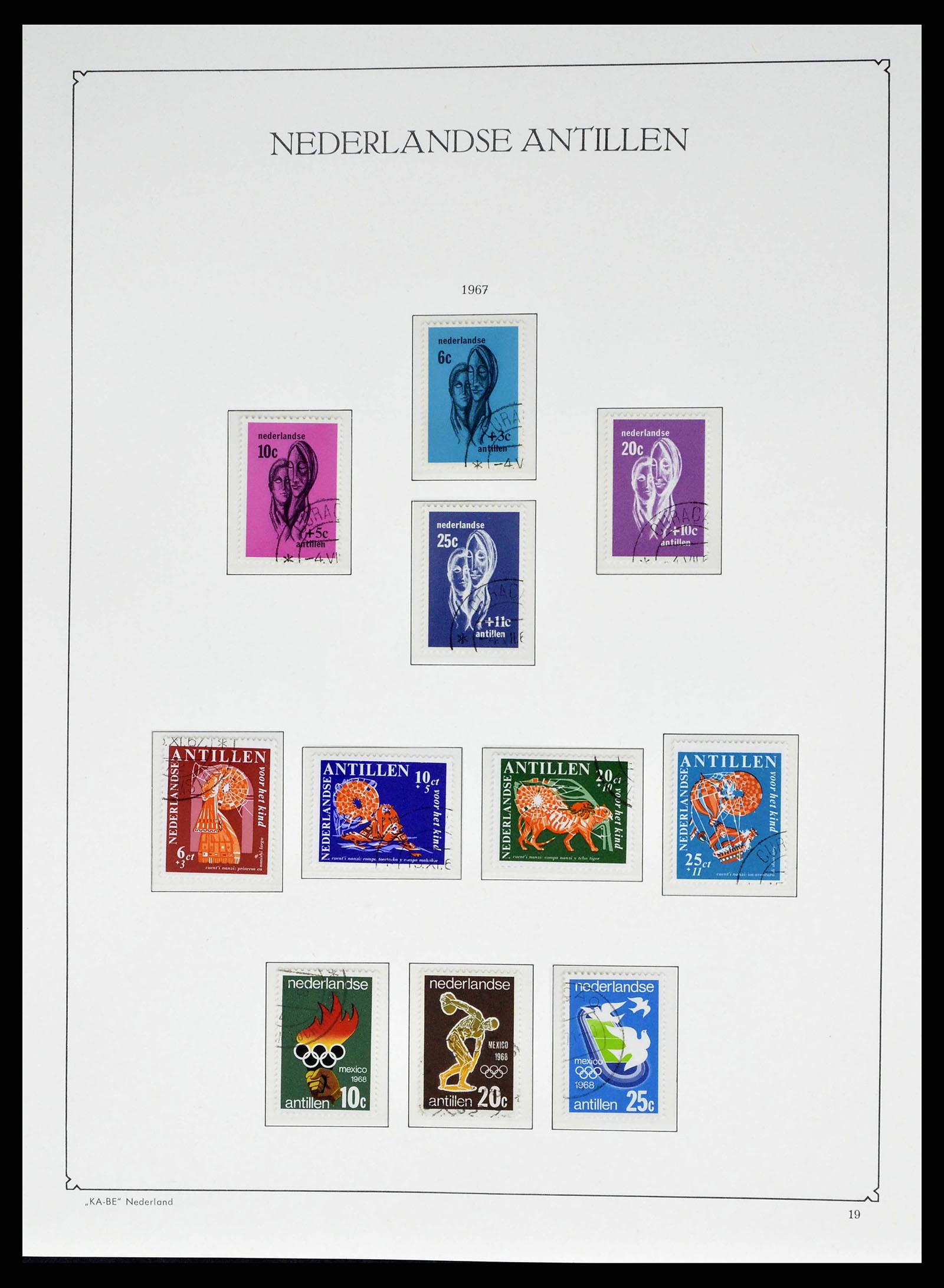 38471 0042 - Postzegelverzameling 38471 Curaçao/Antillen 1873-1980.