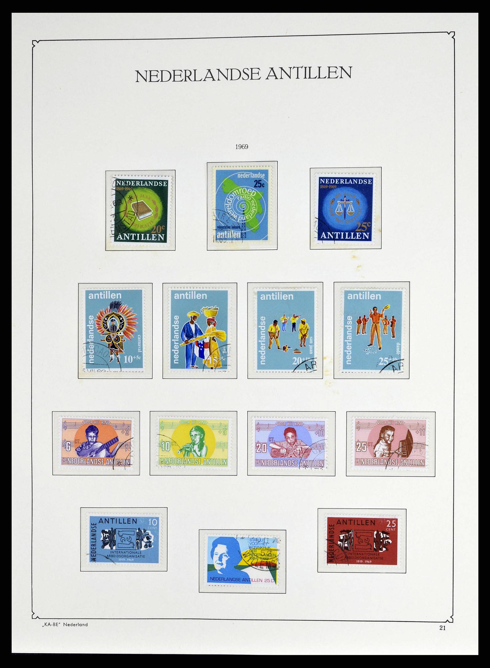 38471 0044 - Postzegelverzameling 38471 Curaçao/Antillen 1873-1980.
