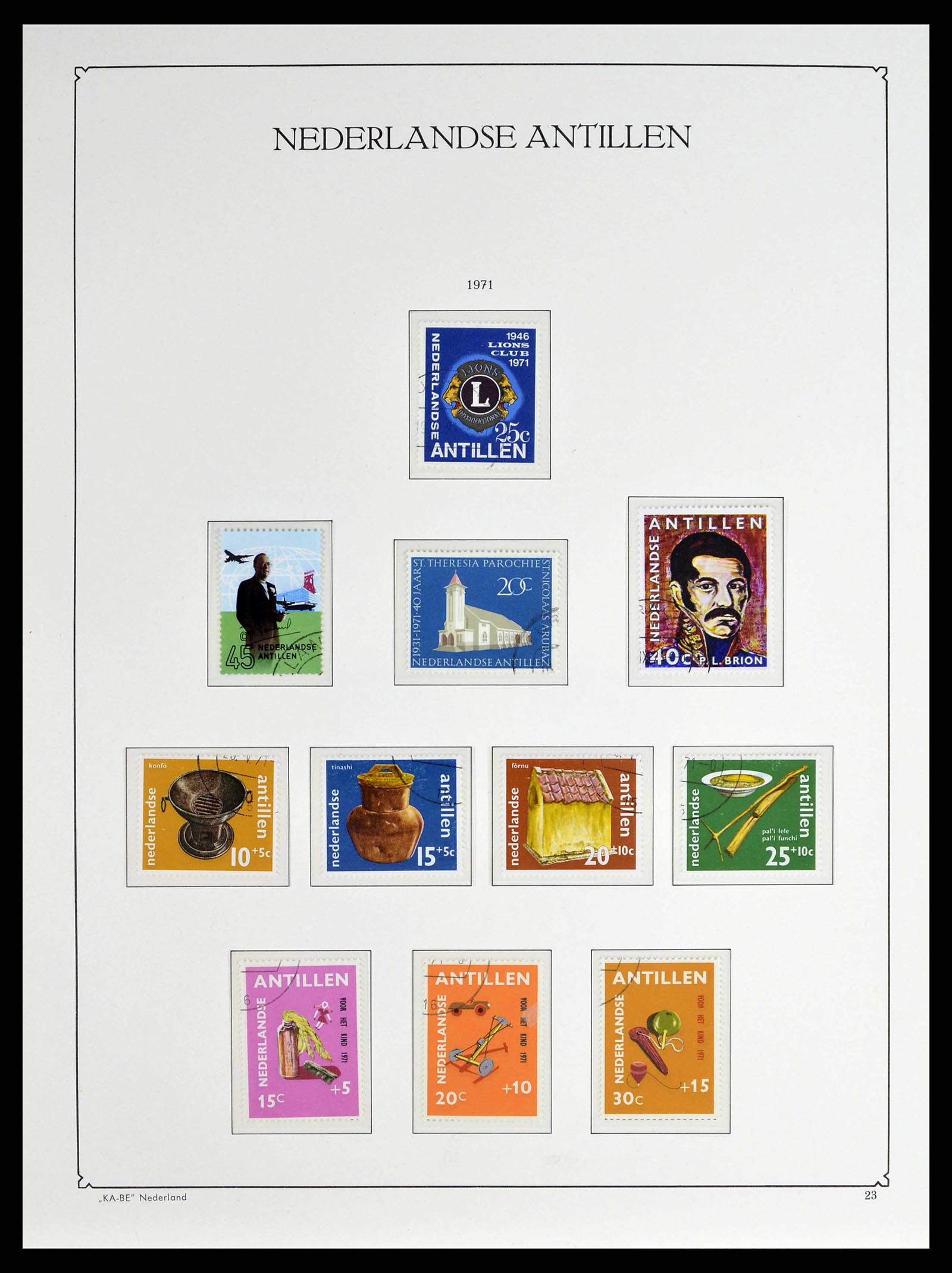 38471 0046 - Postzegelverzameling 38471 Curaçao/Antillen 1873-1980.