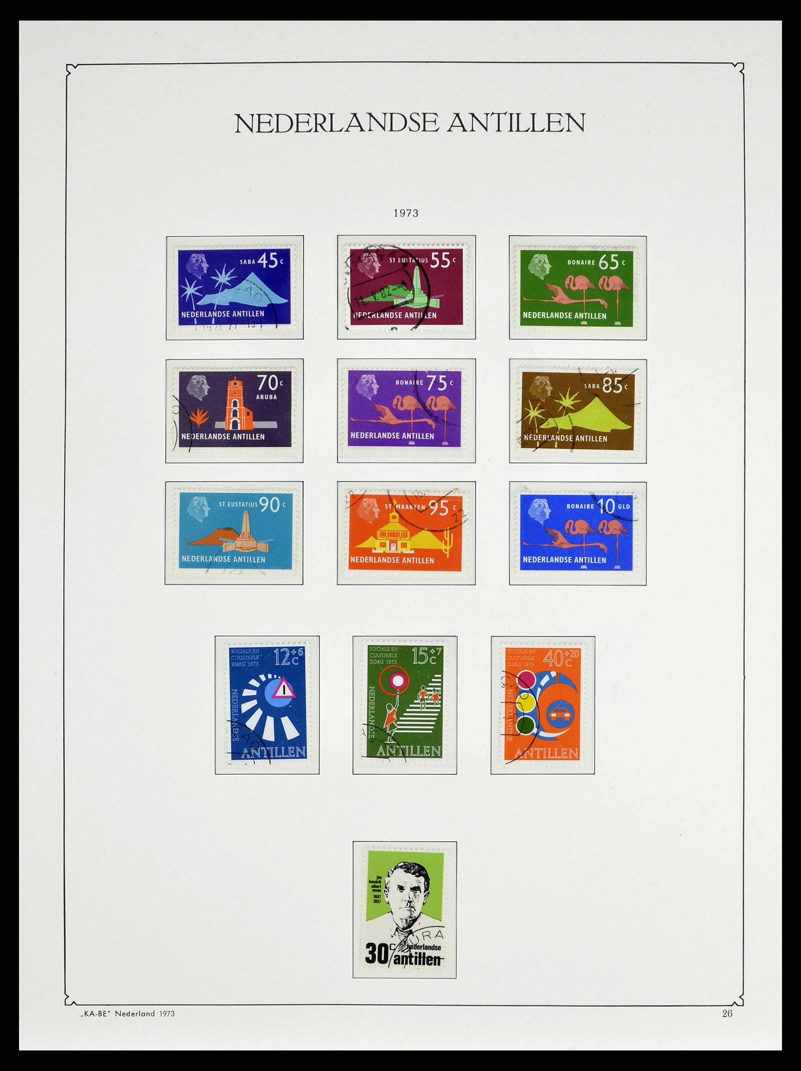 38471 0049 - Postzegelverzameling 38471 Curaçao/Antillen 1873-1980.