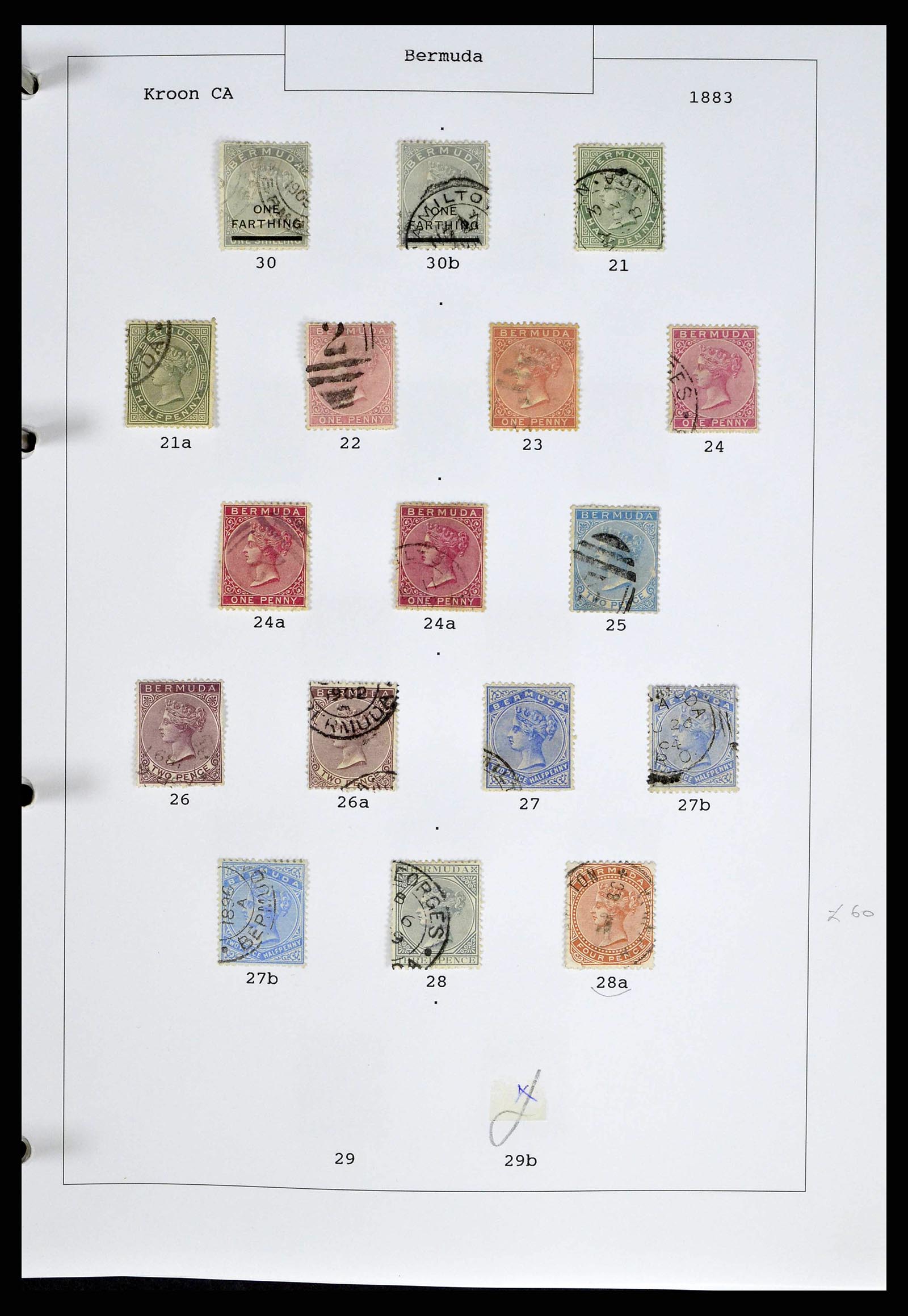 38473 0002 - Postzegelverzameling 38473 Bermuda 1865-1970.