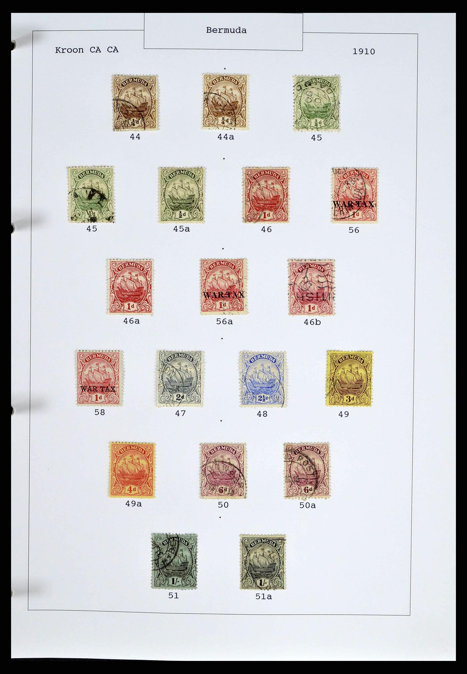 38473 0004 - Postzegelverzameling 38473 Bermuda 1865-1970.