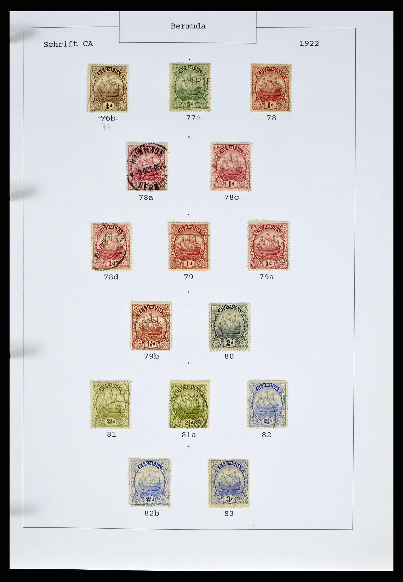 38473 0005 - Postzegelverzameling 38473 Bermuda 1865-1970.