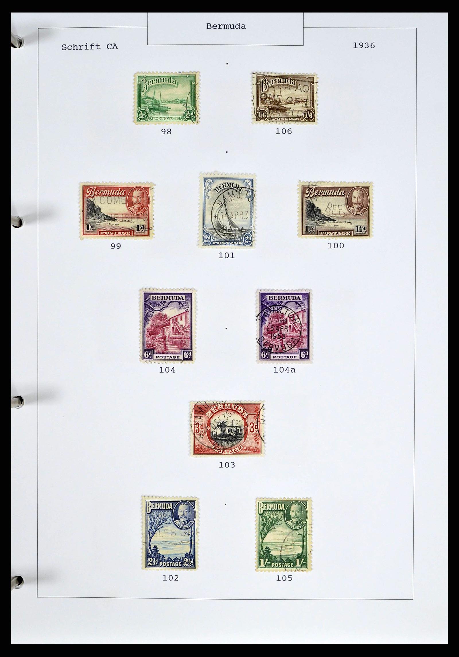 38473 0008 - Postzegelverzameling 38473 Bermuda 1865-1970.