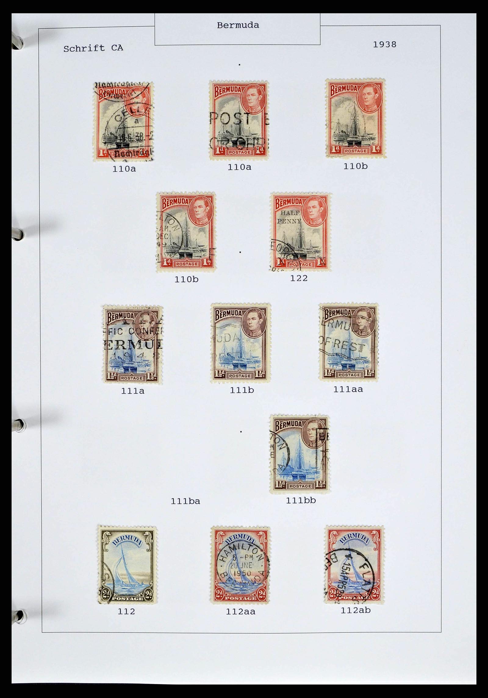 38473 0009 - Postzegelverzameling 38473 Bermuda 1865-1970.