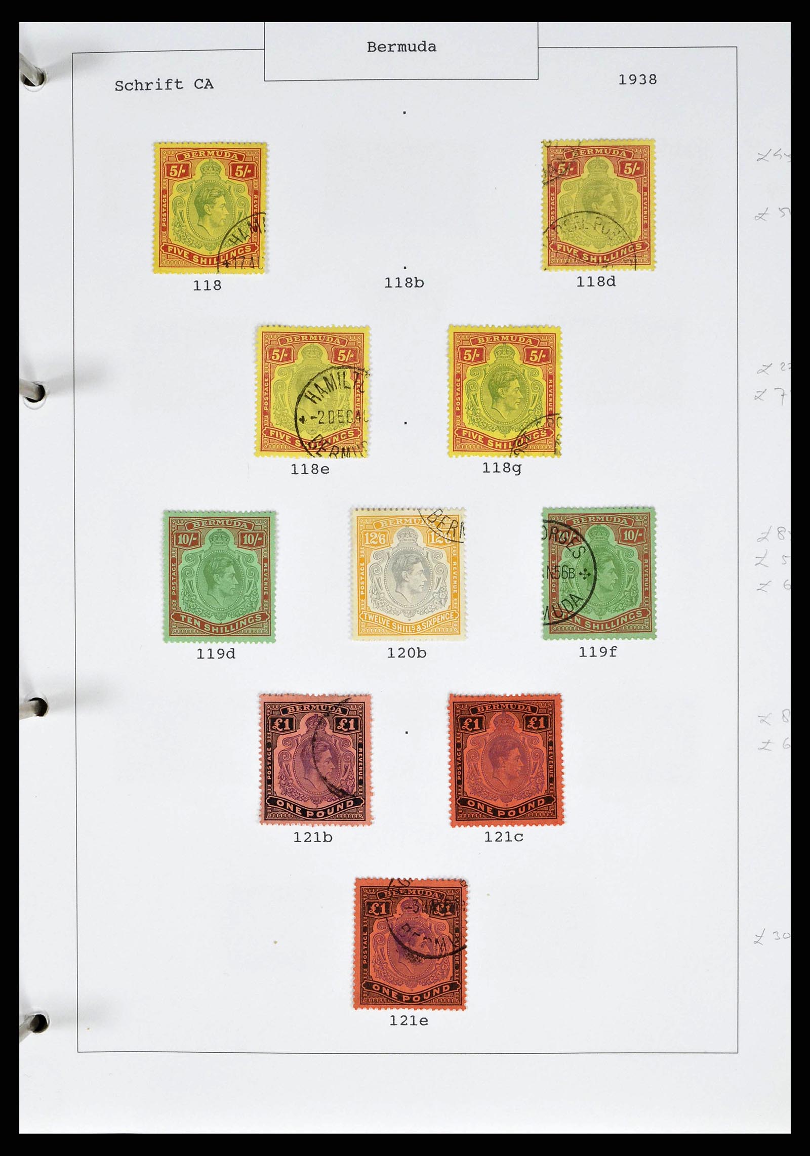 38473 0012 - Postzegelverzameling 38473 Bermuda 1865-1970.