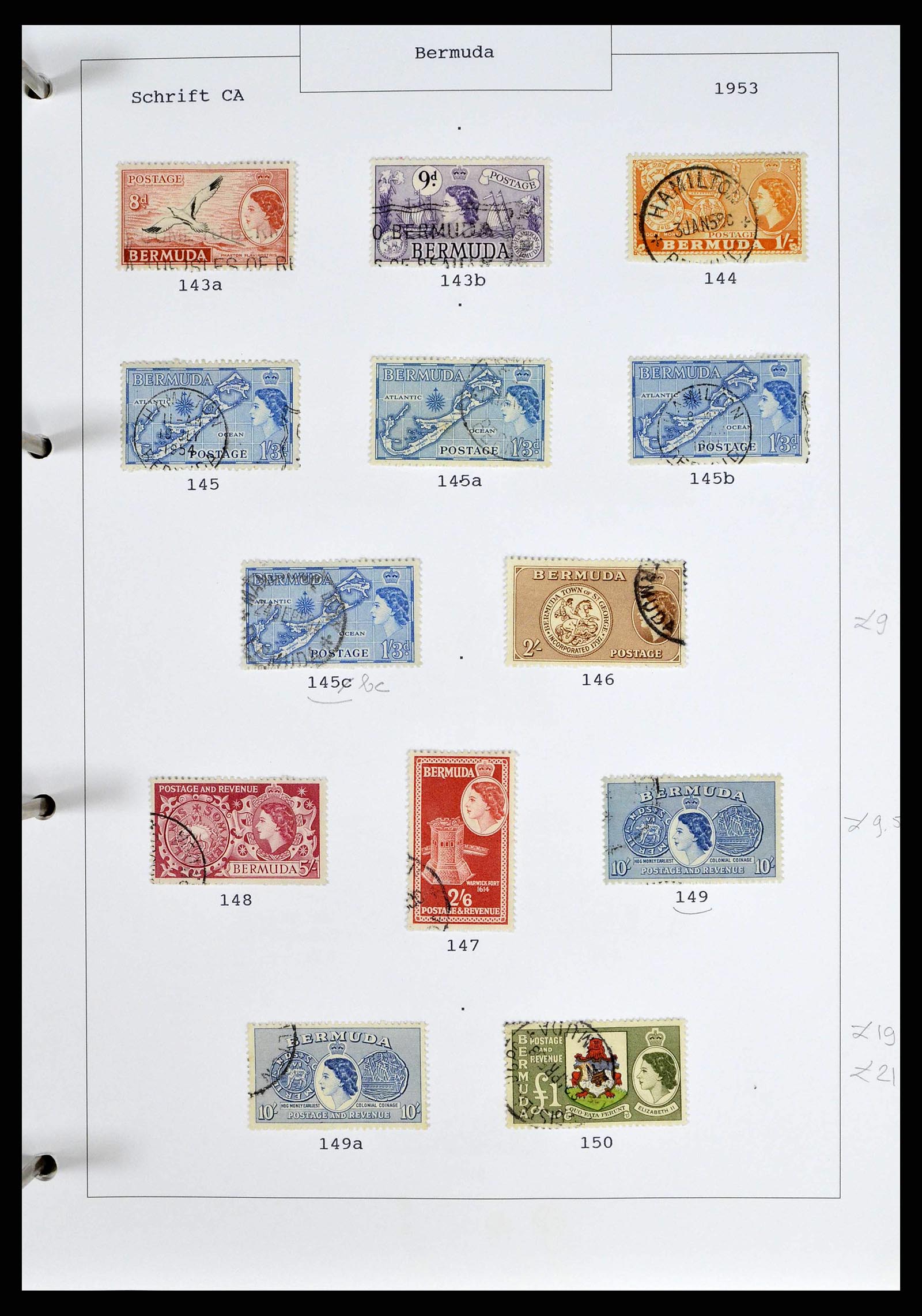 38473 0014 - Postzegelverzameling 38473 Bermuda 1865-1970.