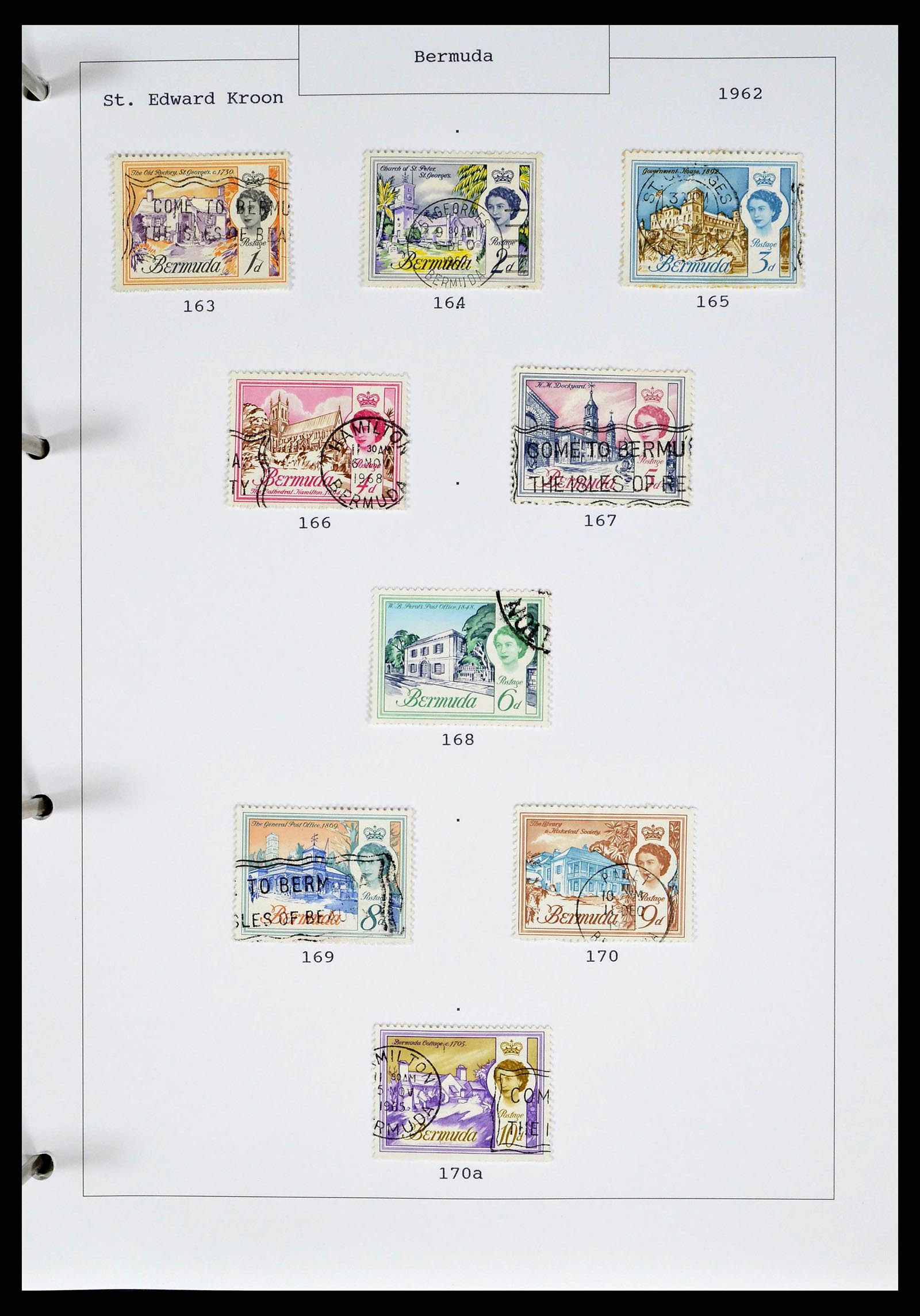 38473 0015 - Postzegelverzameling 38473 Bermuda 1865-1970.