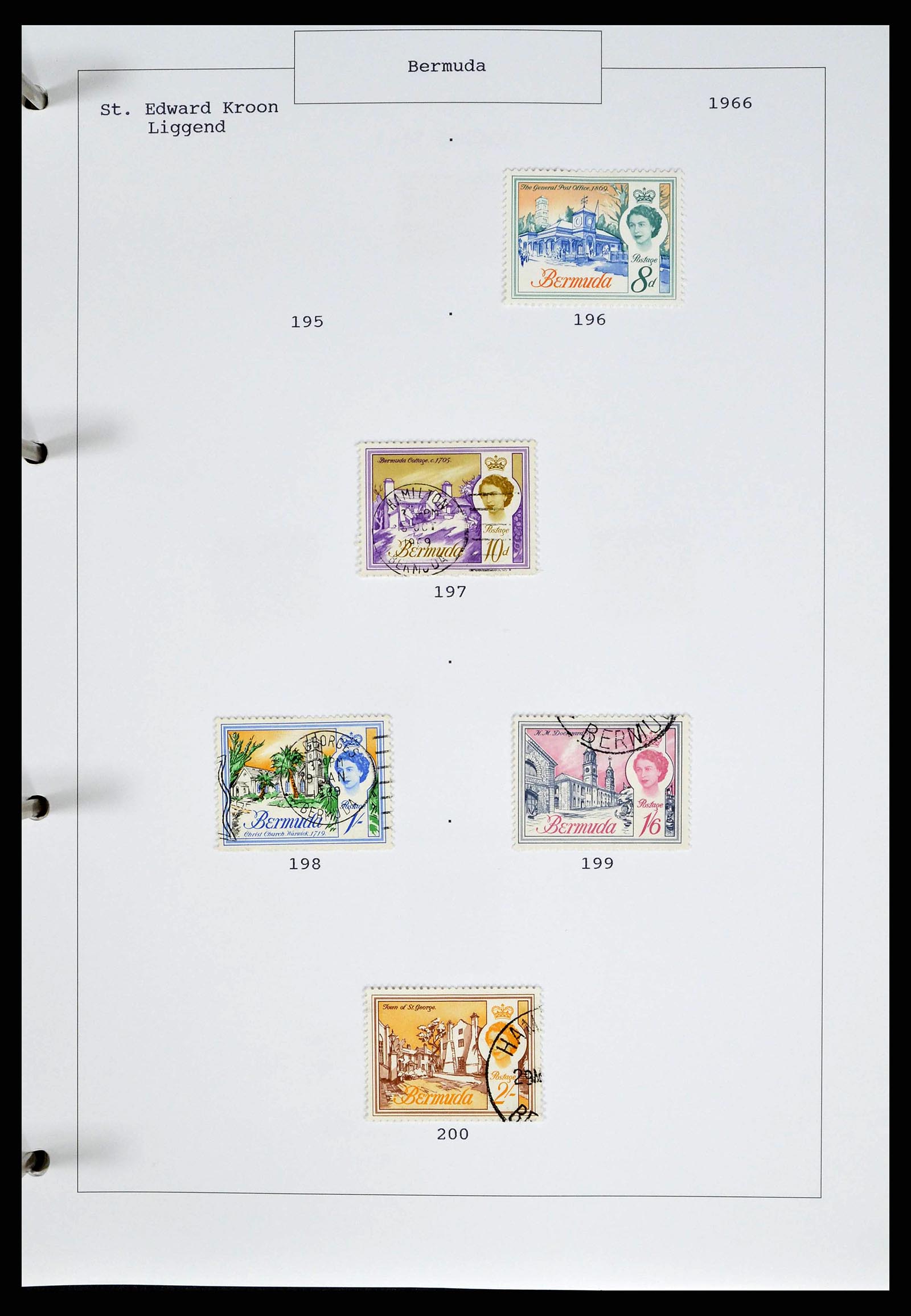 38473 0017 - Postzegelverzameling 38473 Bermuda 1865-1970.