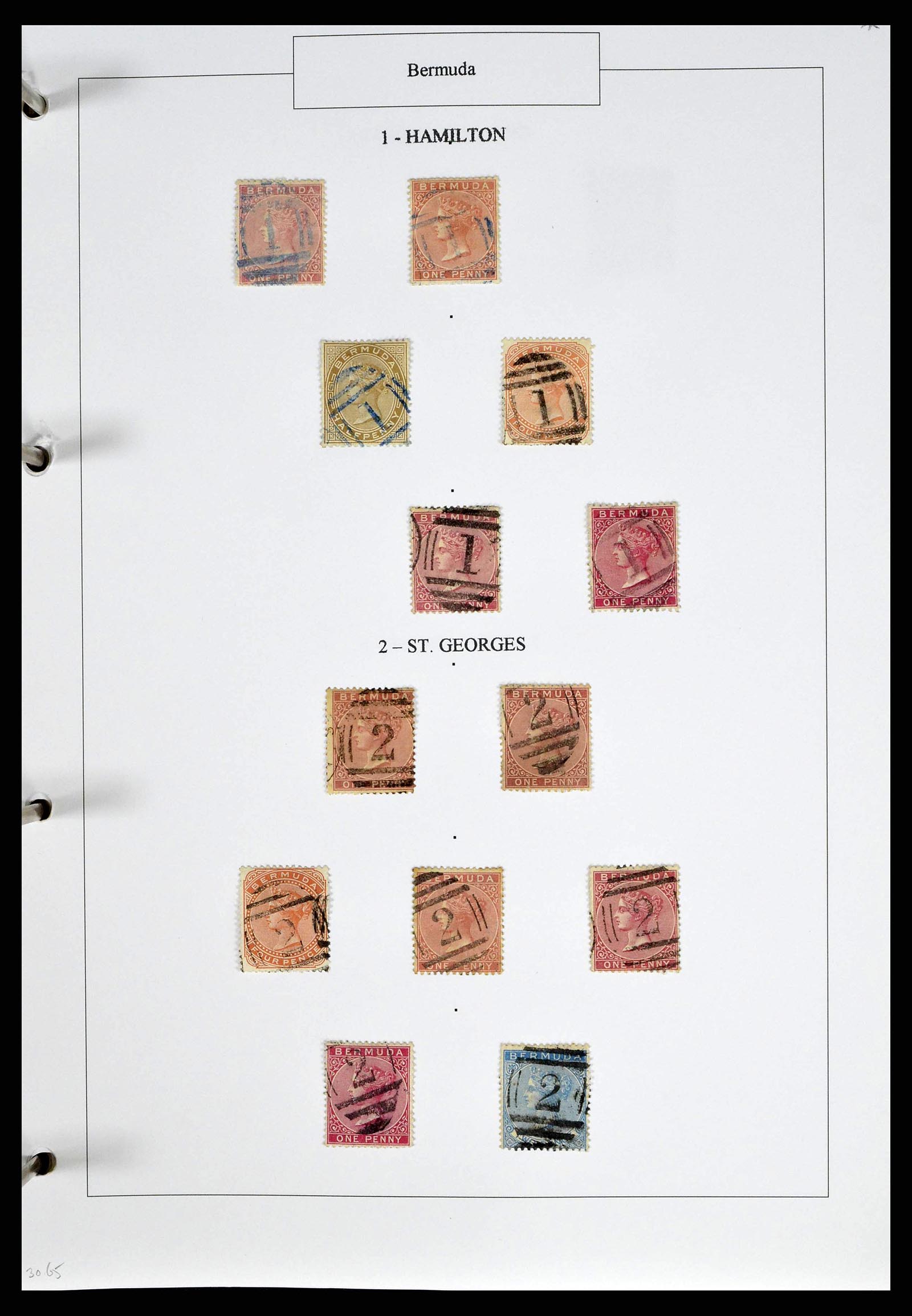 38473 0019 - Postzegelverzameling 38473 Bermuda 1865-1970.