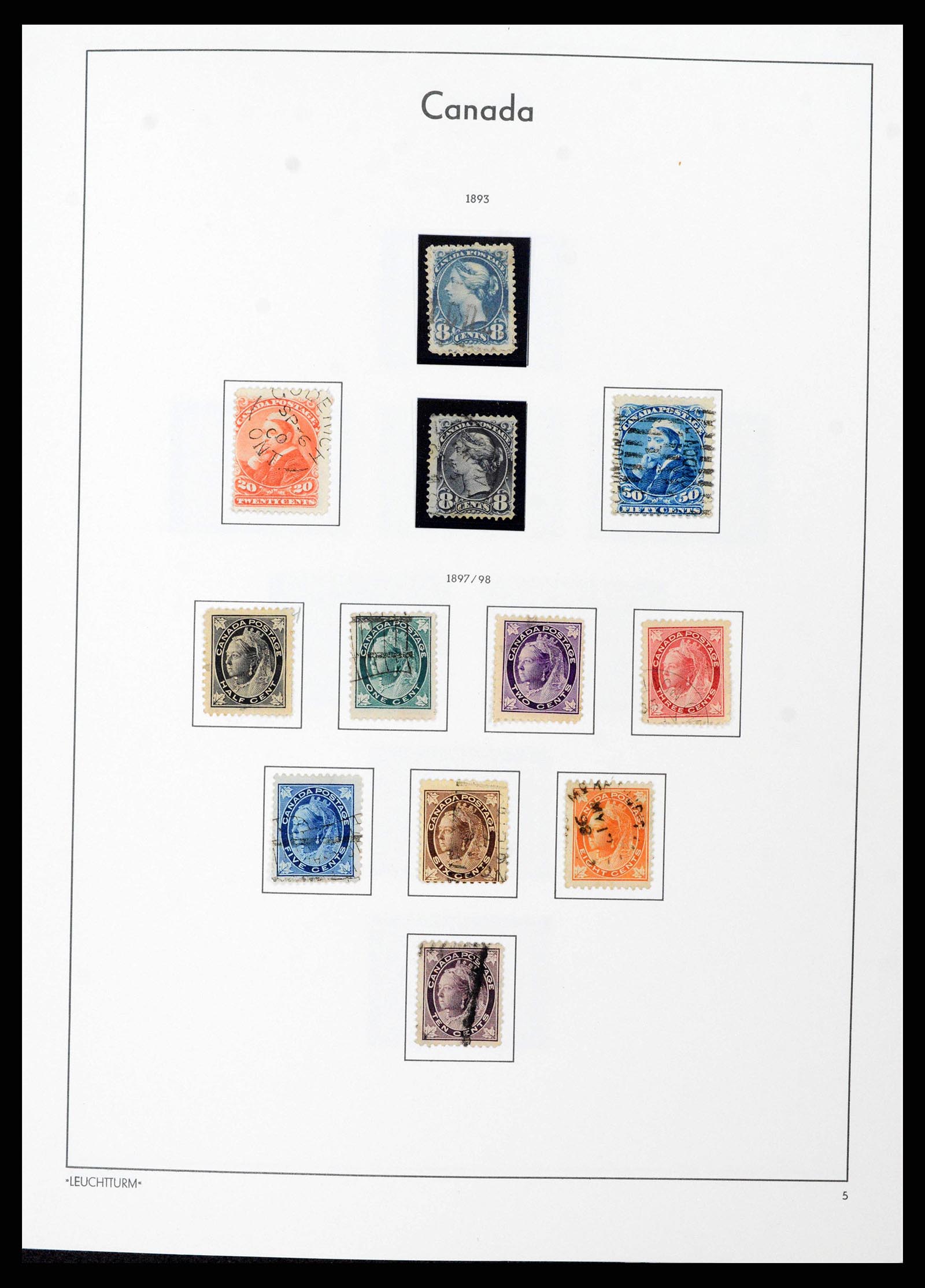 38475 0005 - Postzegelverzameling 38475 Canada 1859-2000.
