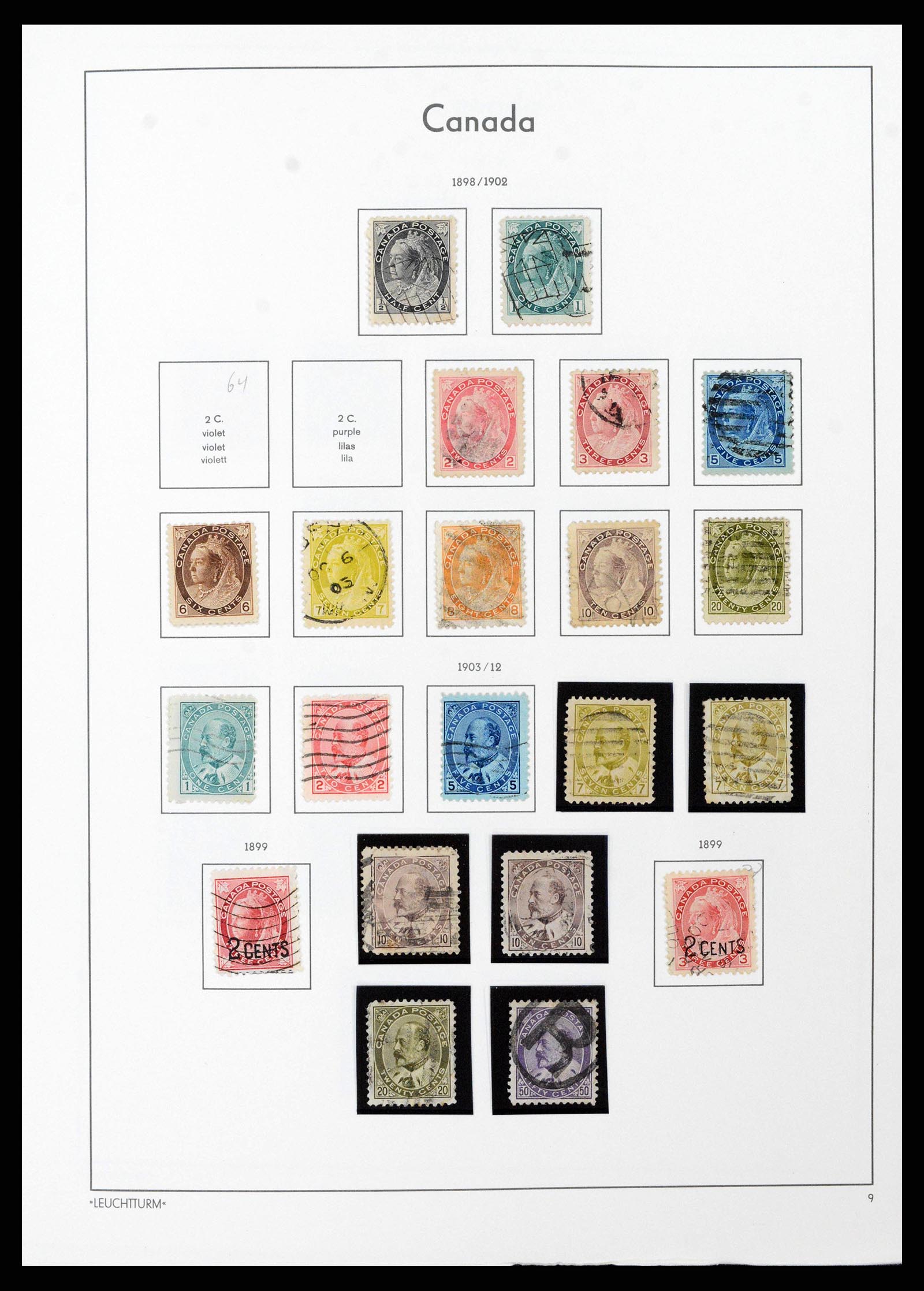 38475 0009 - Postzegelverzameling 38475 Canada 1859-2000.