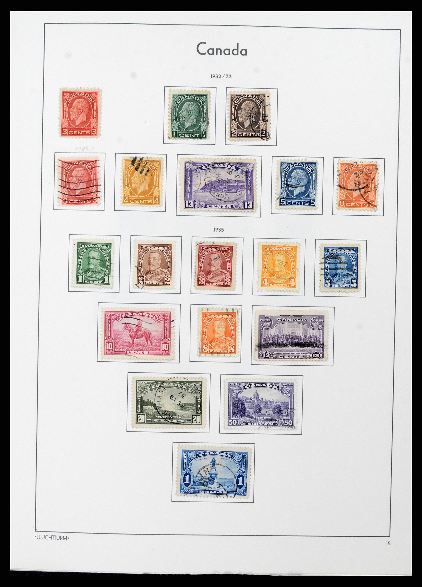 38475 0015 - Postzegelverzameling 38475 Canada 1859-2000.