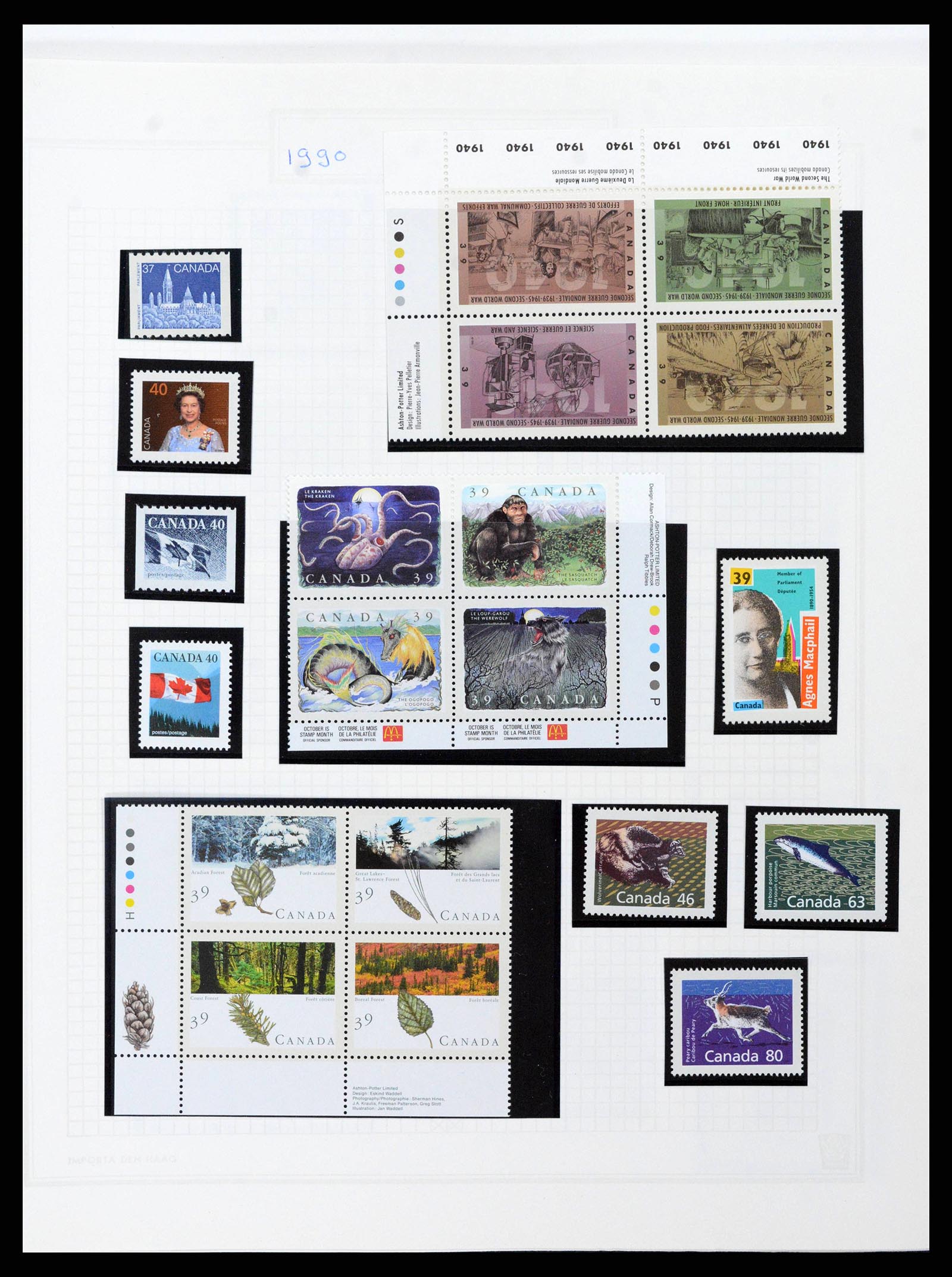 38475 0072 - Postzegelverzameling 38475 Canada 1859-2000.