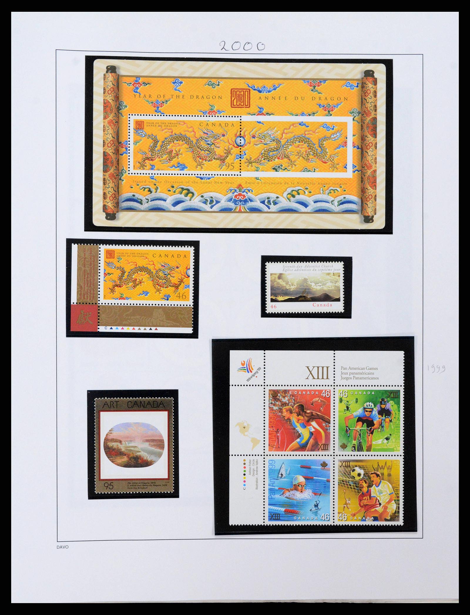 38475 0106 - Postzegelverzameling 38475 Canada 1859-2000.