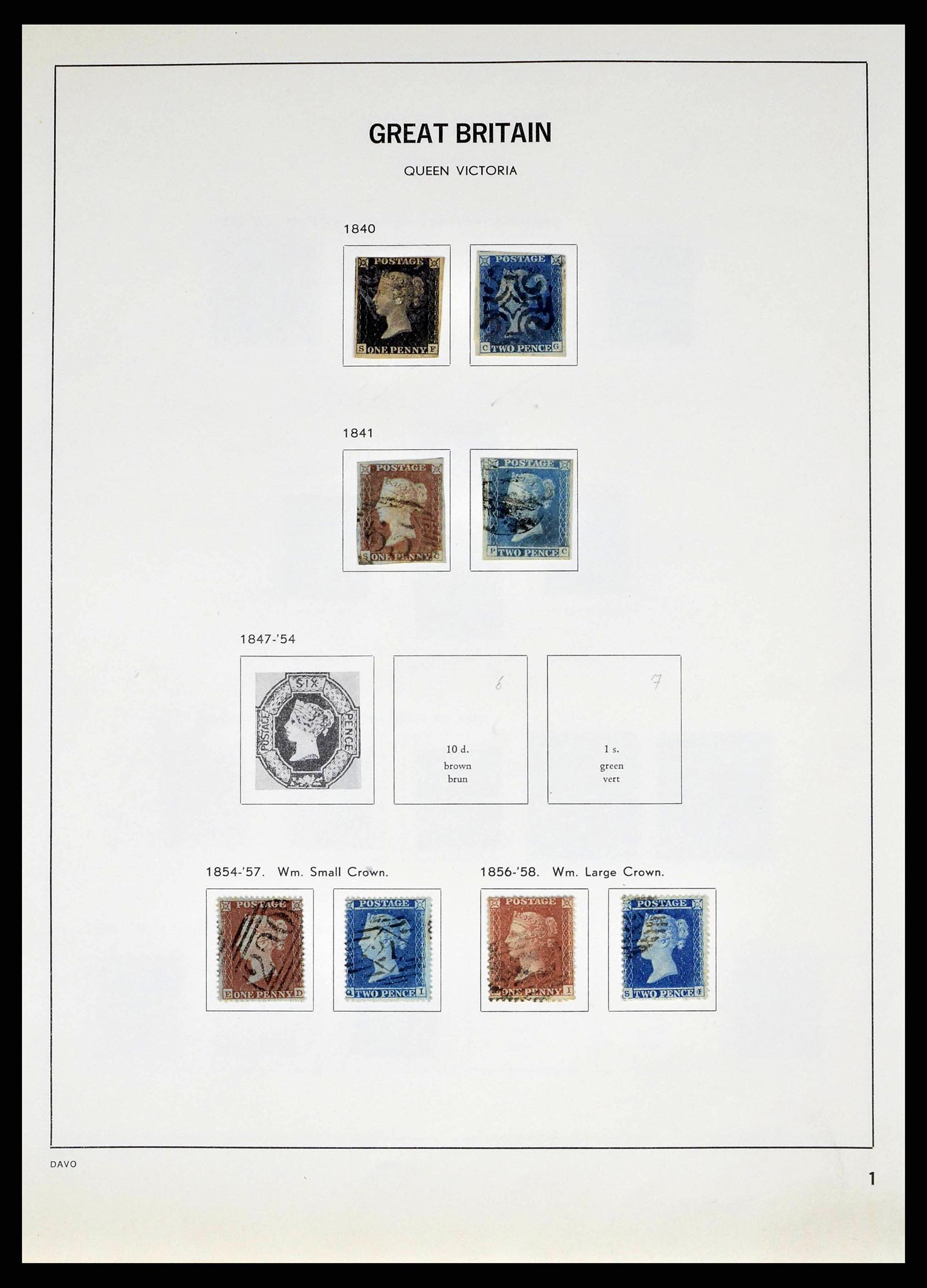 38476 0001 - Stamp collection 38476 Great Britain 1840-1952.