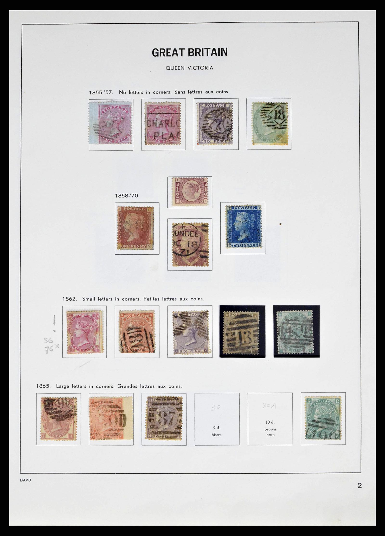 38476 0002 - Postzegelverzameling 38476 Engeland 1840-1952.