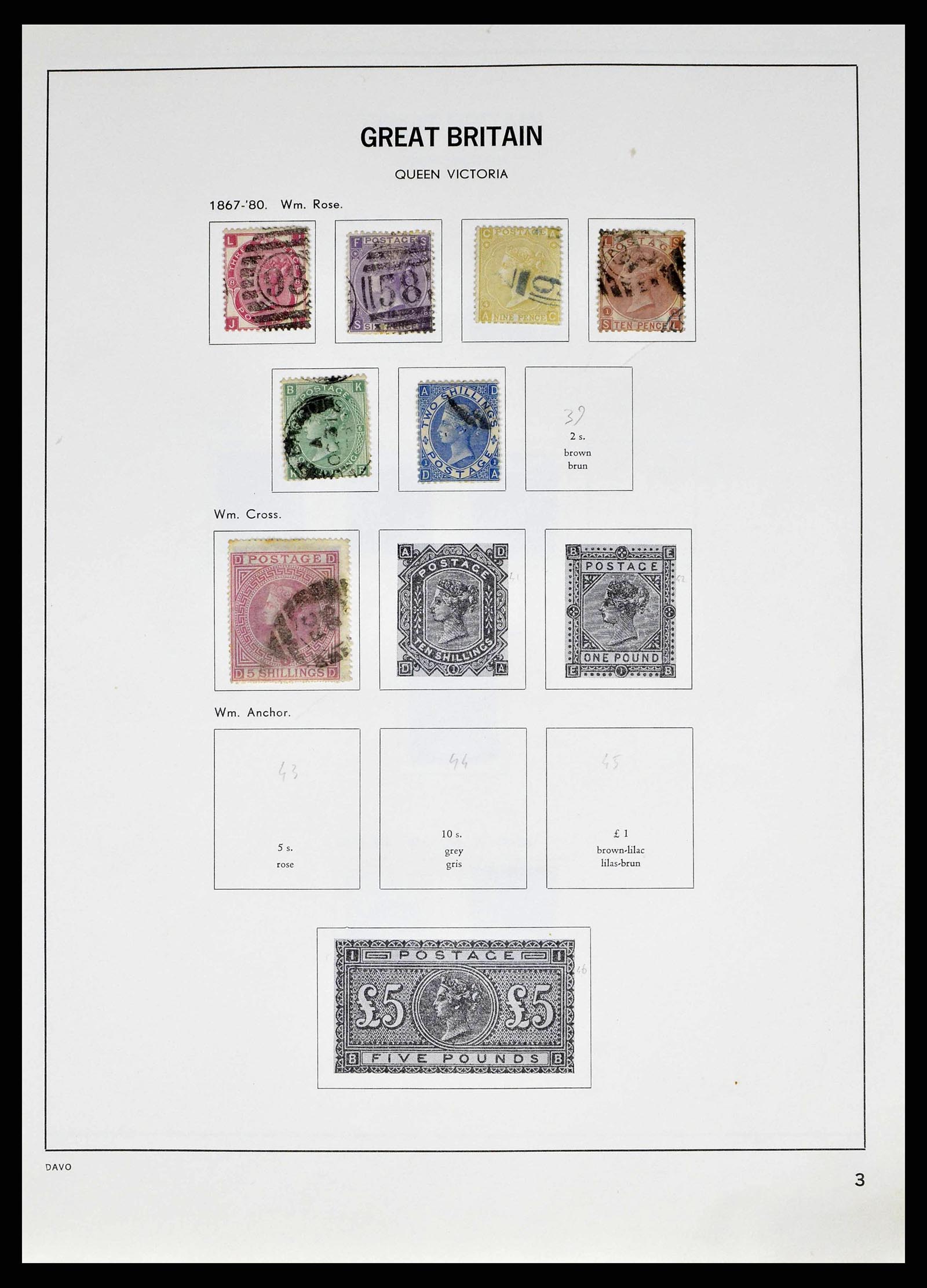 38476 0003 - Stamp collection 38476 Great Britain 1840-1952.