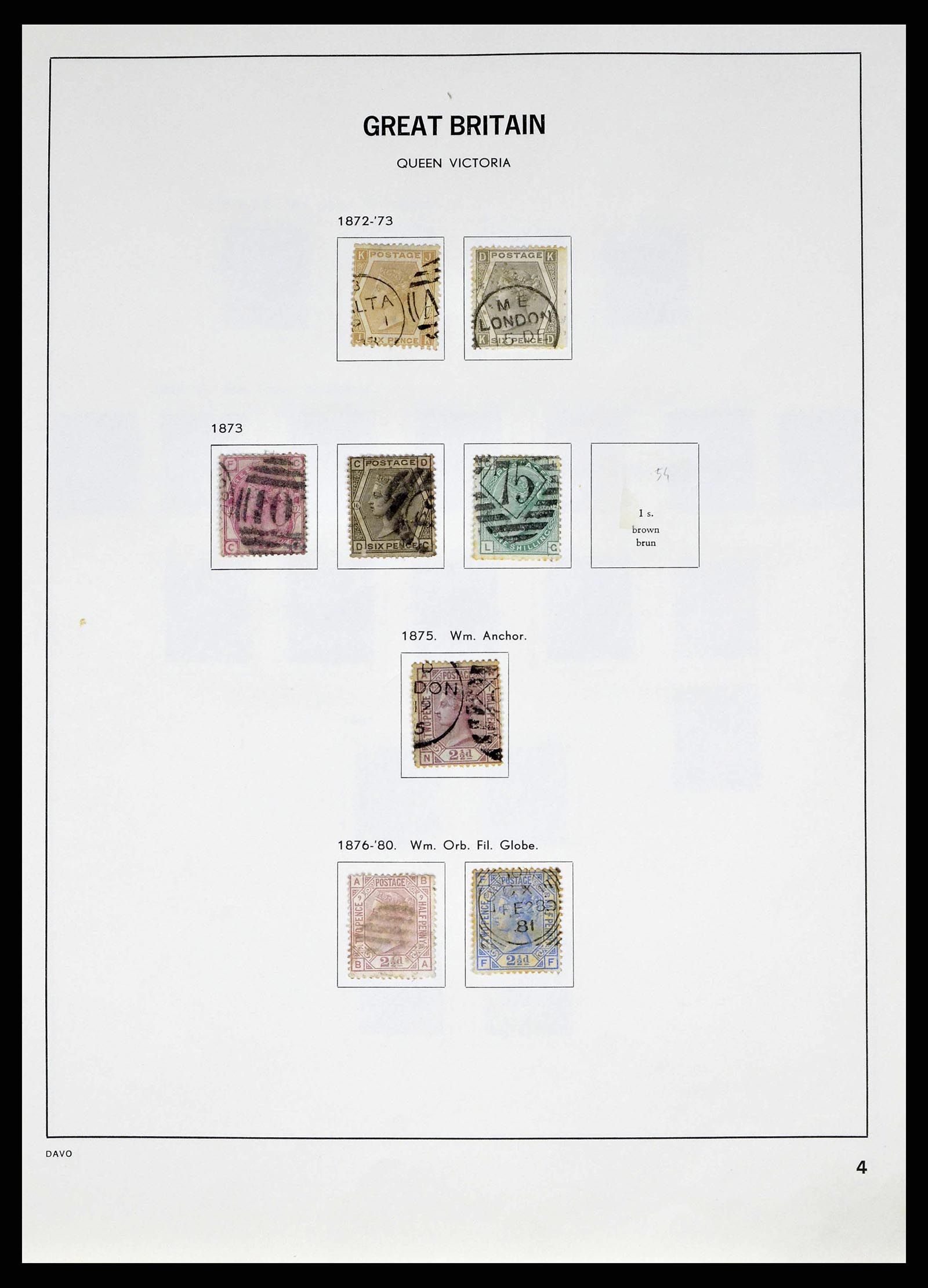 38476 0004 - Stamp collection 38476 Great Britain 1840-1952.