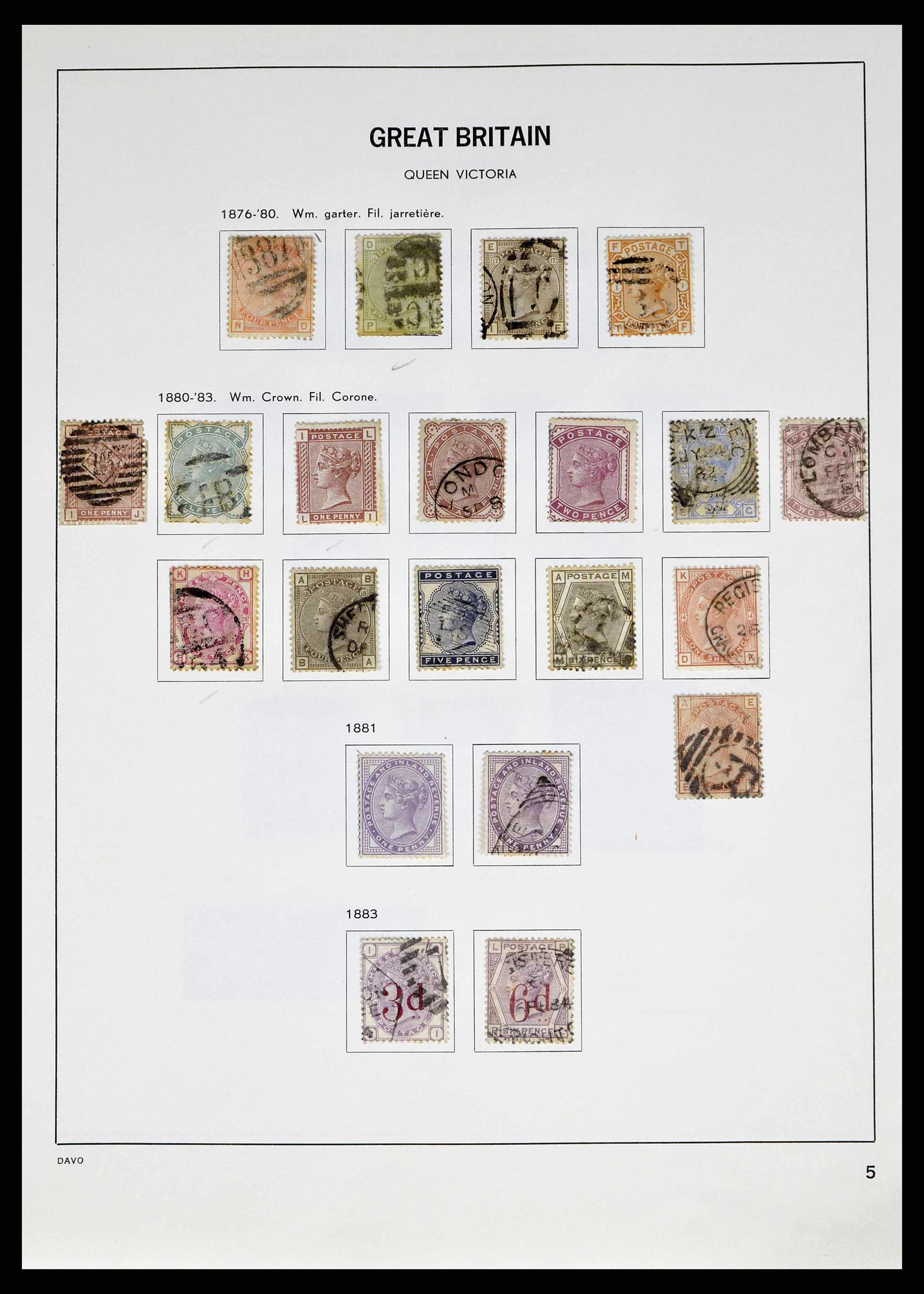 38476 0005 - Postzegelverzameling 38476 Engeland 1840-1952.