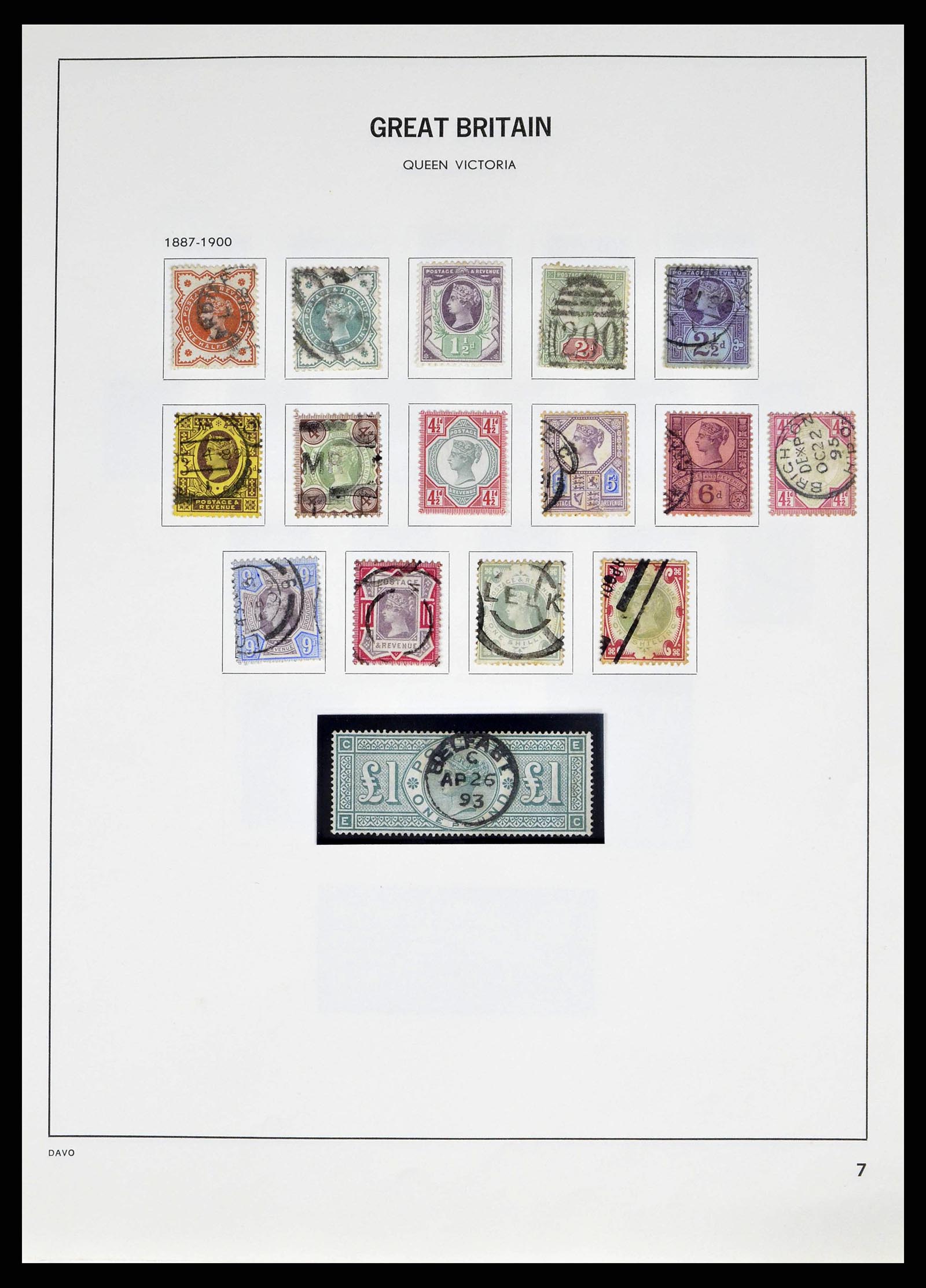 38476 0007 - Stamp collection 38476 Great Britain 1840-1952.
