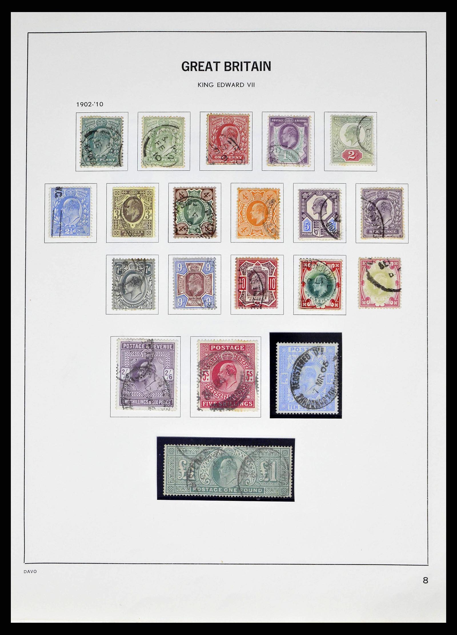 38476 0008 - Stamp collection 38476 Great Britain 1840-1952.