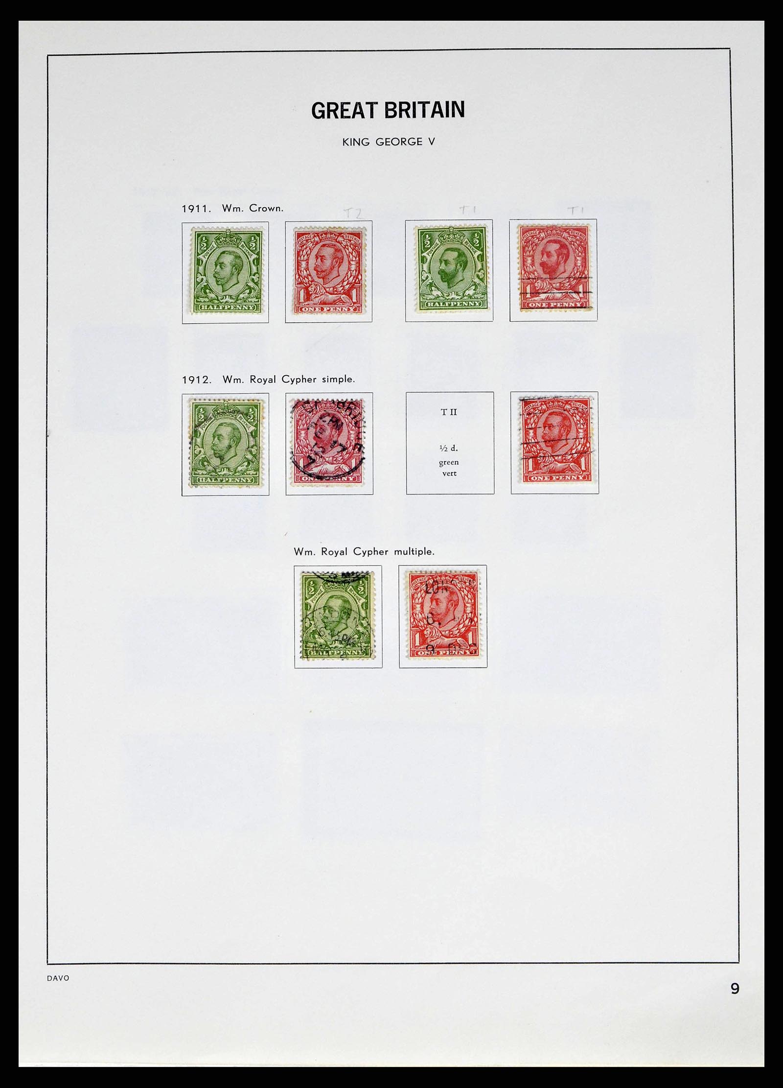 38476 0009 - Postzegelverzameling 38476 Engeland 1840-1952.