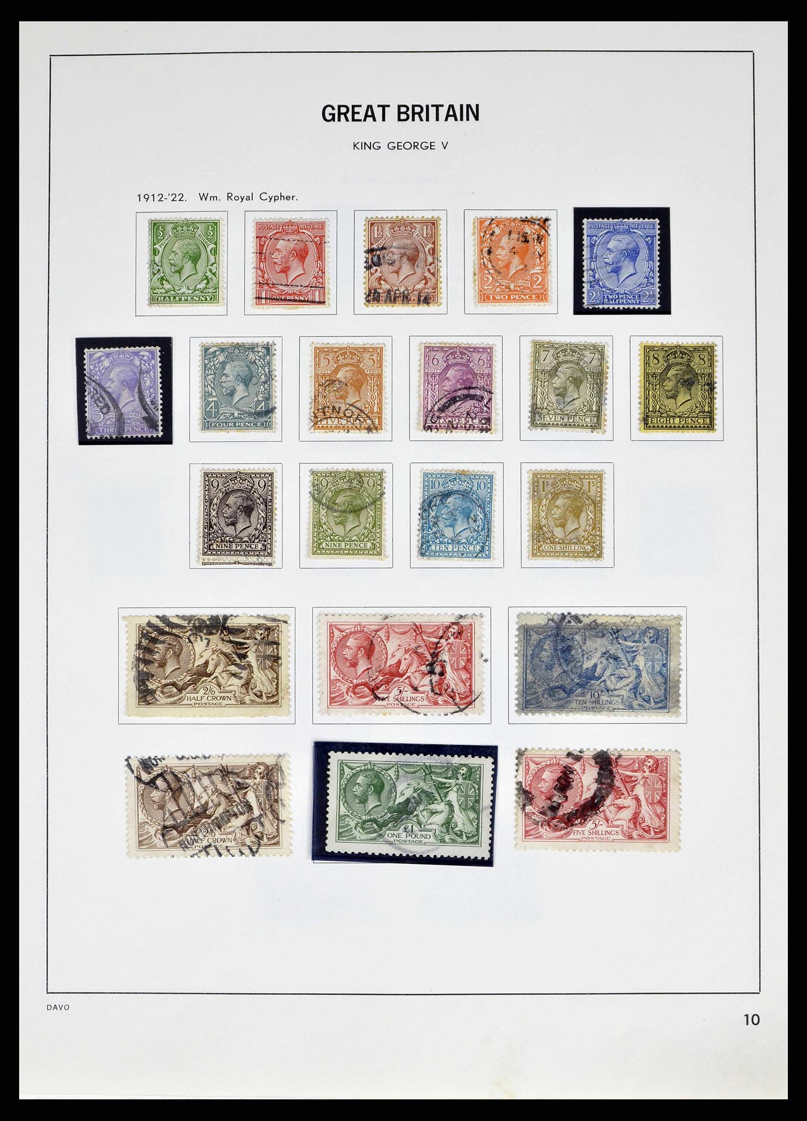 38476 0010 - Stamp collection 38476 Great Britain 1840-1952.