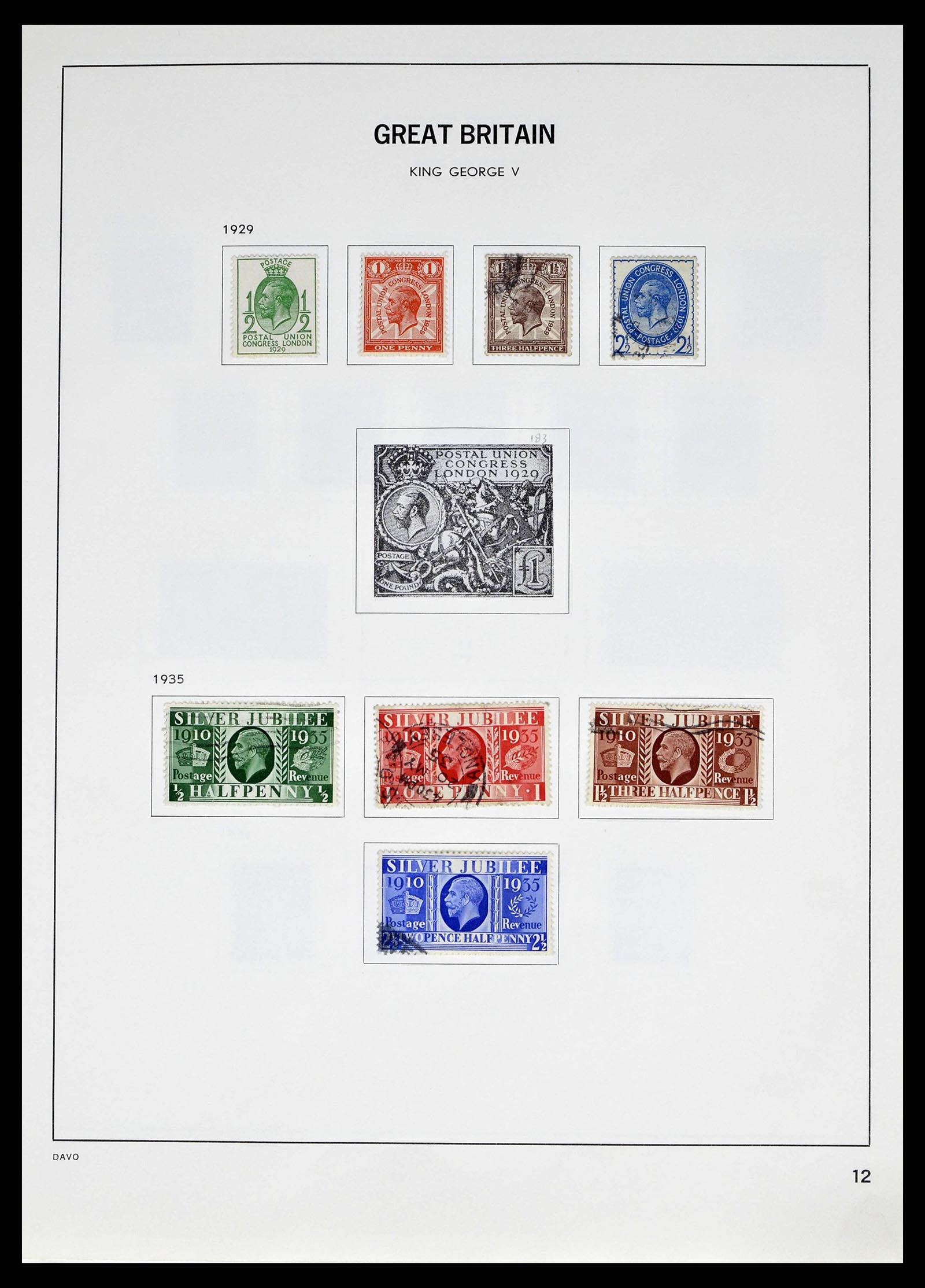 38476 0012 - Postzegelverzameling 38476 Engeland 1840-1952.