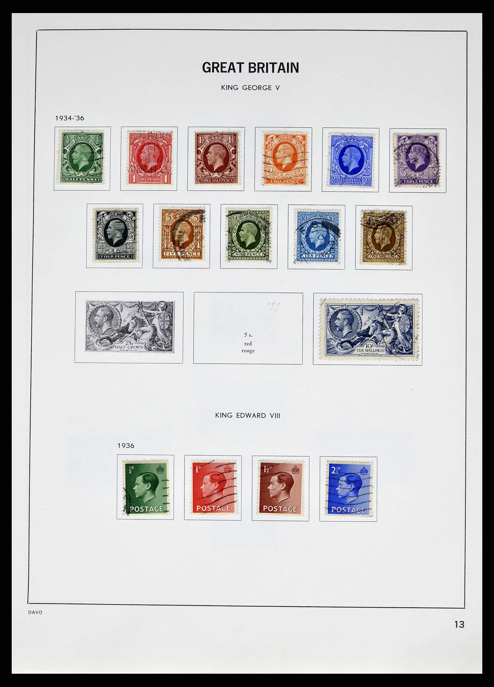 38476 0013 - Stamp collection 38476 Great Britain 1840-1952.