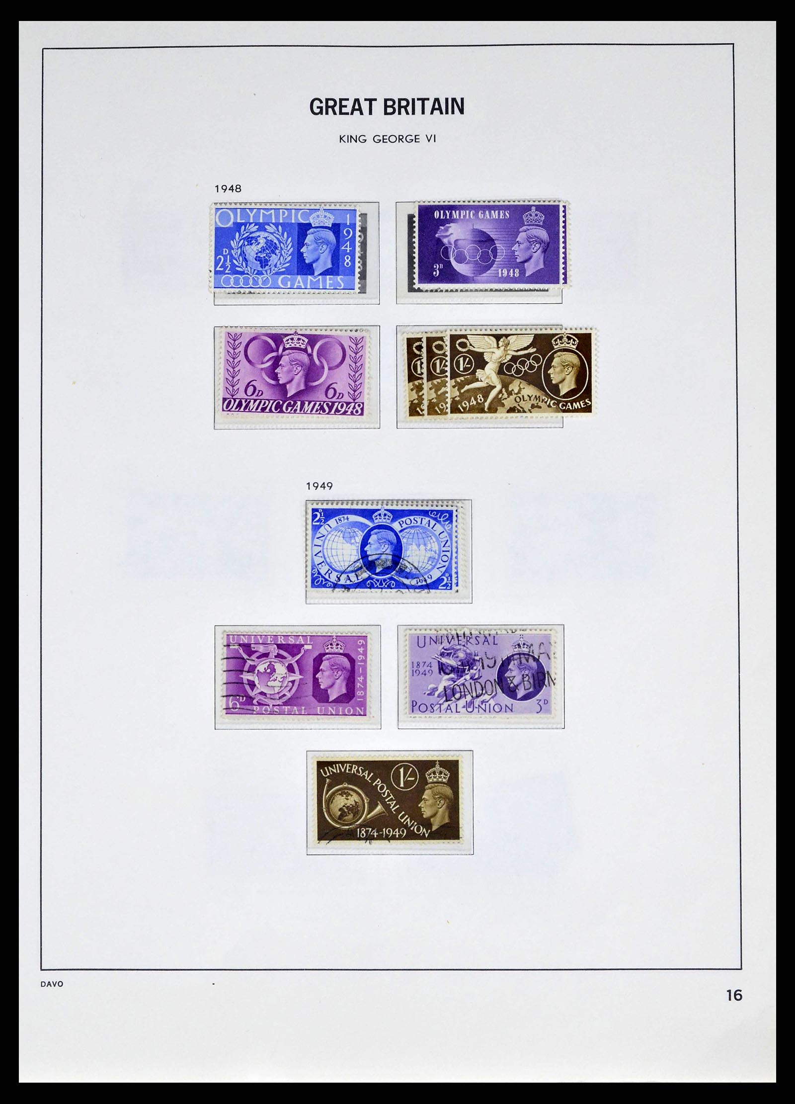 38476 0016 - Stamp collection 38476 Great Britain 1840-1952.