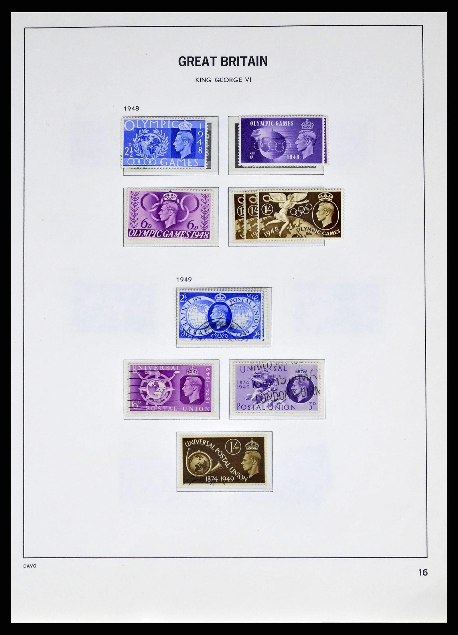 38476 0016 - Postzegelverzameling 38476 Engeland 1840-1952.