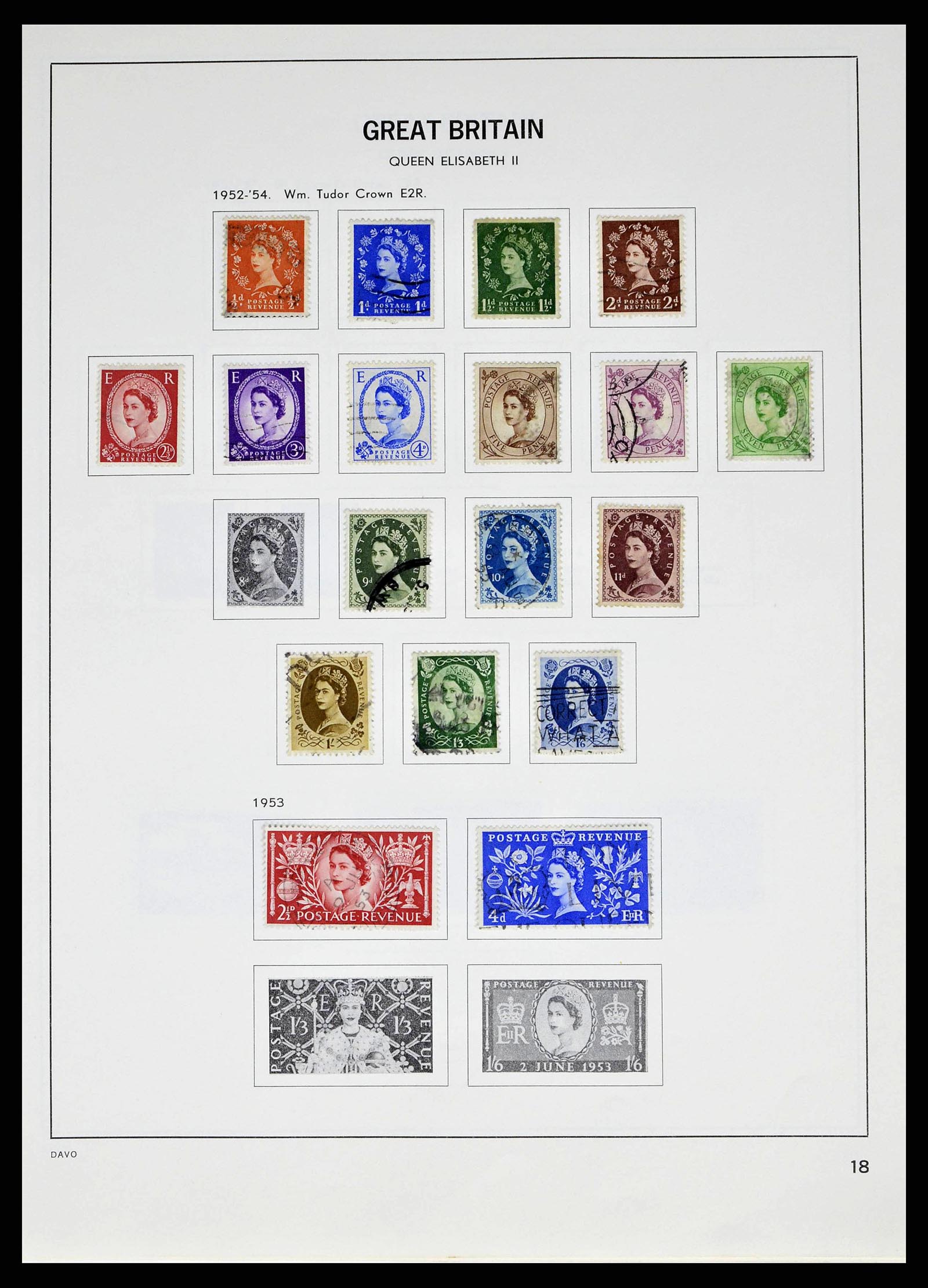 38476 0018 - Postzegelverzameling 38476 Engeland 1840-1952.