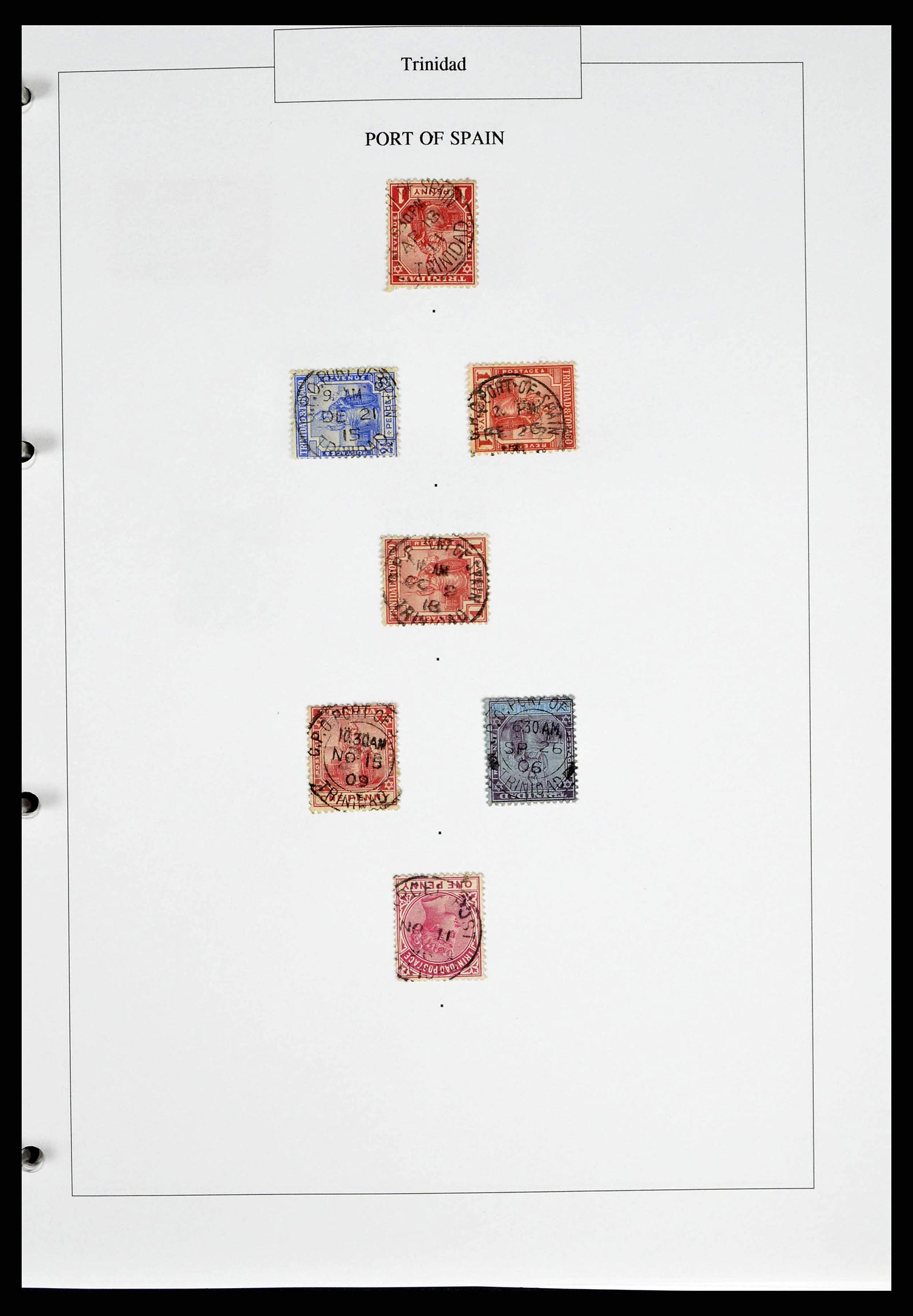 38481 0011 - Postzegelverzameling 38481 Trinidad en Tobago stempels 1859-1960.