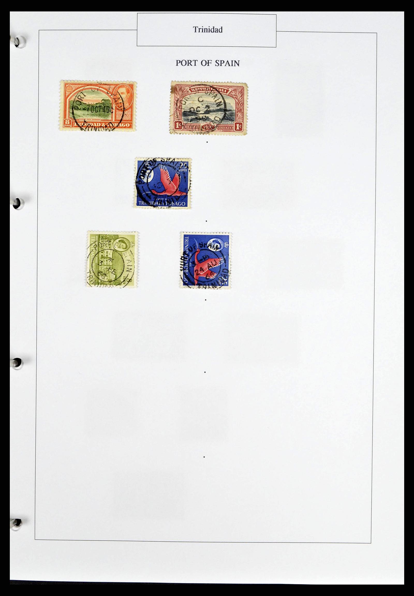 38481 0012 - Postzegelverzameling 38481 Trinidad en Tobago stempels 1859-1960.