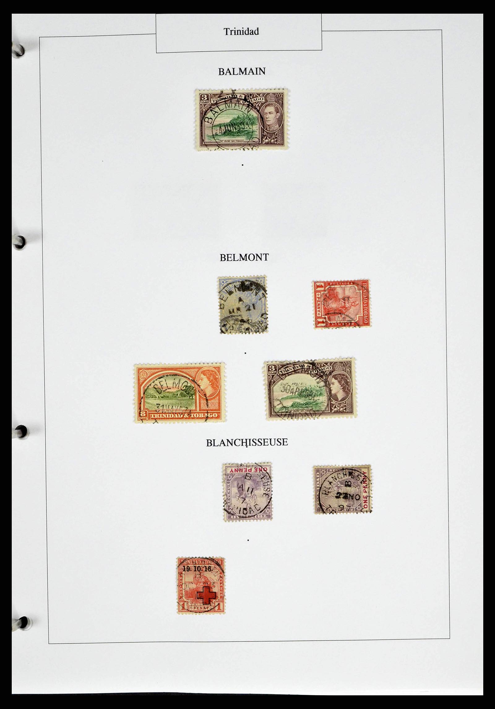 38481 0017 - Postzegelverzameling 38481 Trinidad en Tobago stempels 1859-1960.