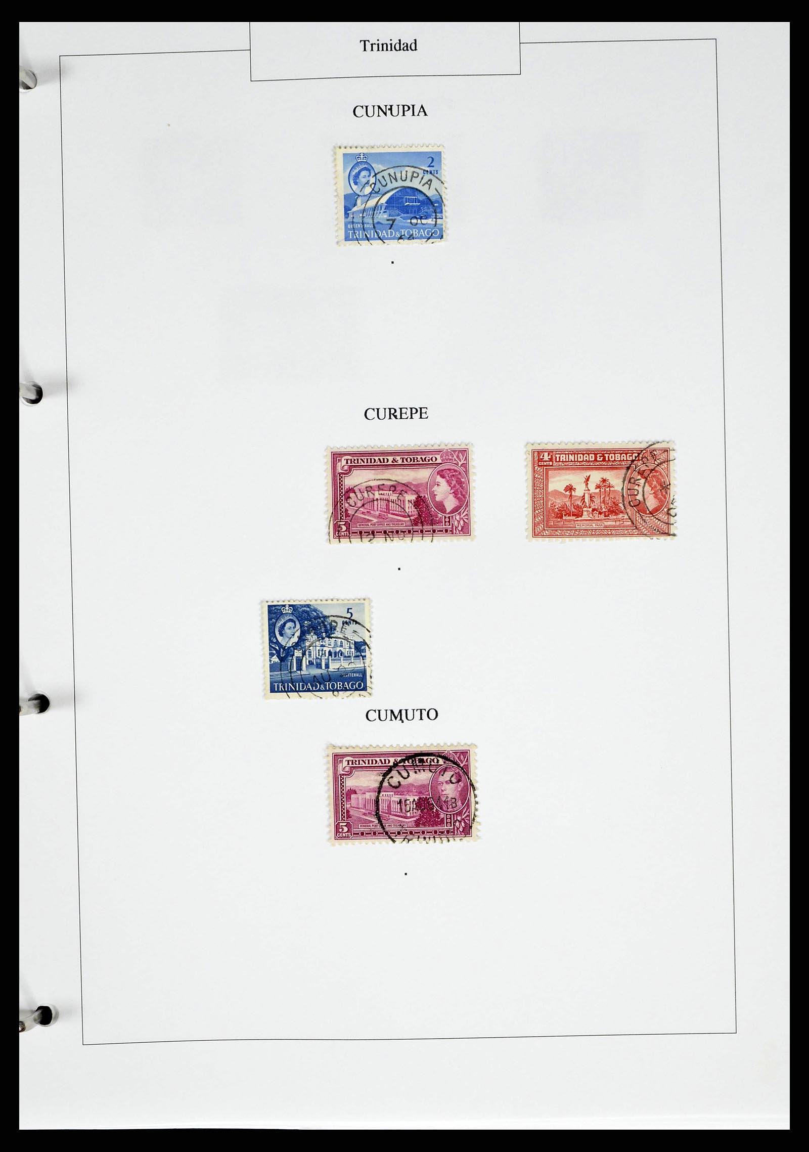 38481 0024 - Stamp collection 38481 Trinidad and Tobago cancels 1859-1960.