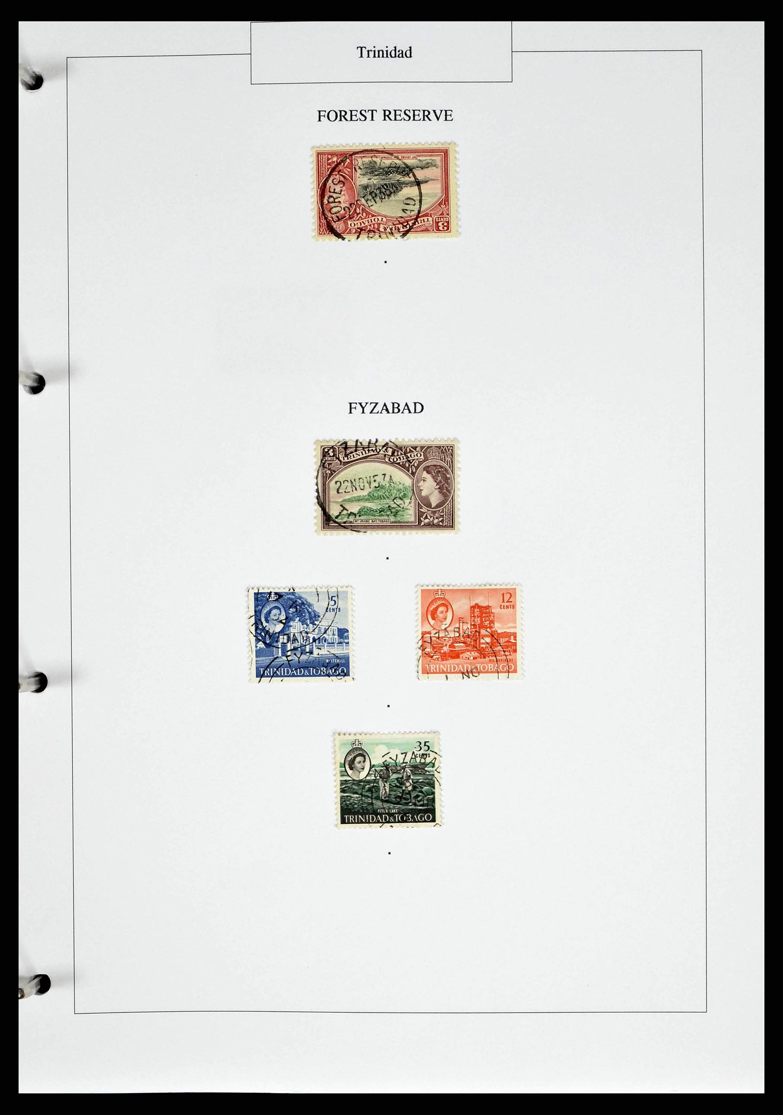 38481 0027 - Stamp collection 38481 Trinidad and Tobago cancels 1859-1960.