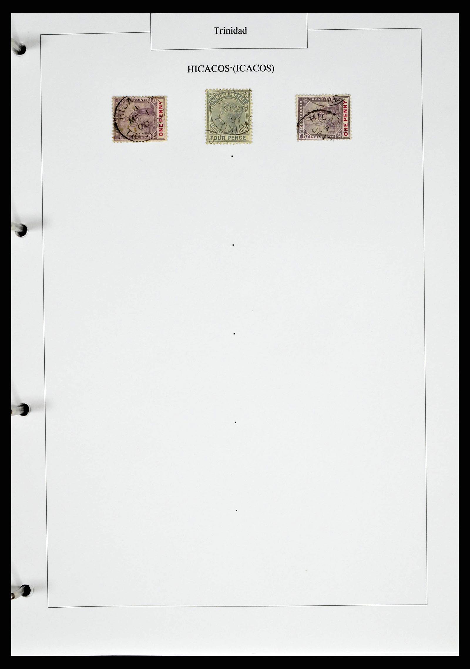 38481 0029 - Stamp collection 38481 Trinidad and Tobago cancels 1859-1960.