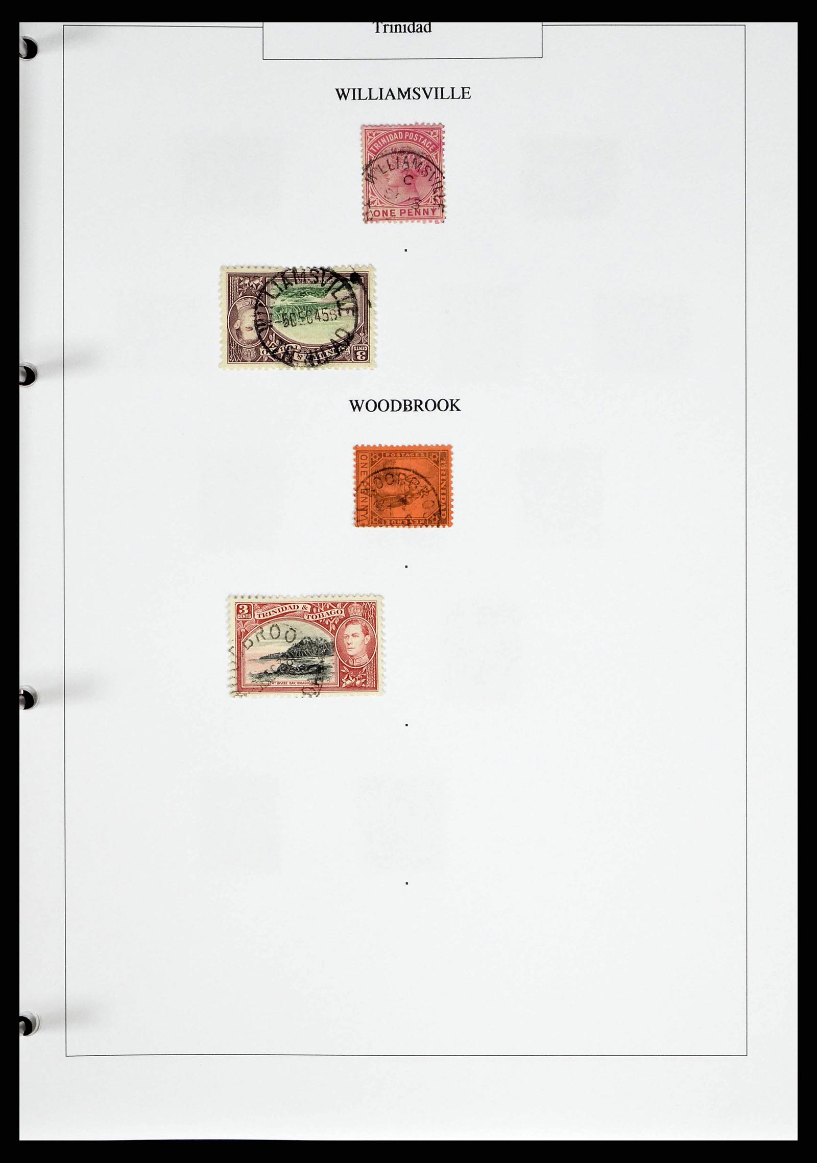 38481 0055 - Stamp collection 38481 Trinidad and Tobago cancels 1859-1960.