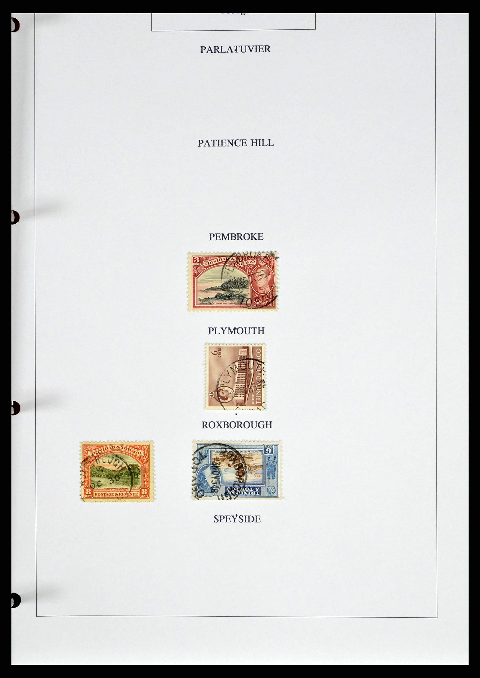 38481 0062 - Stamp collection 38481 Trinidad and Tobago cancels 1859-1960.
