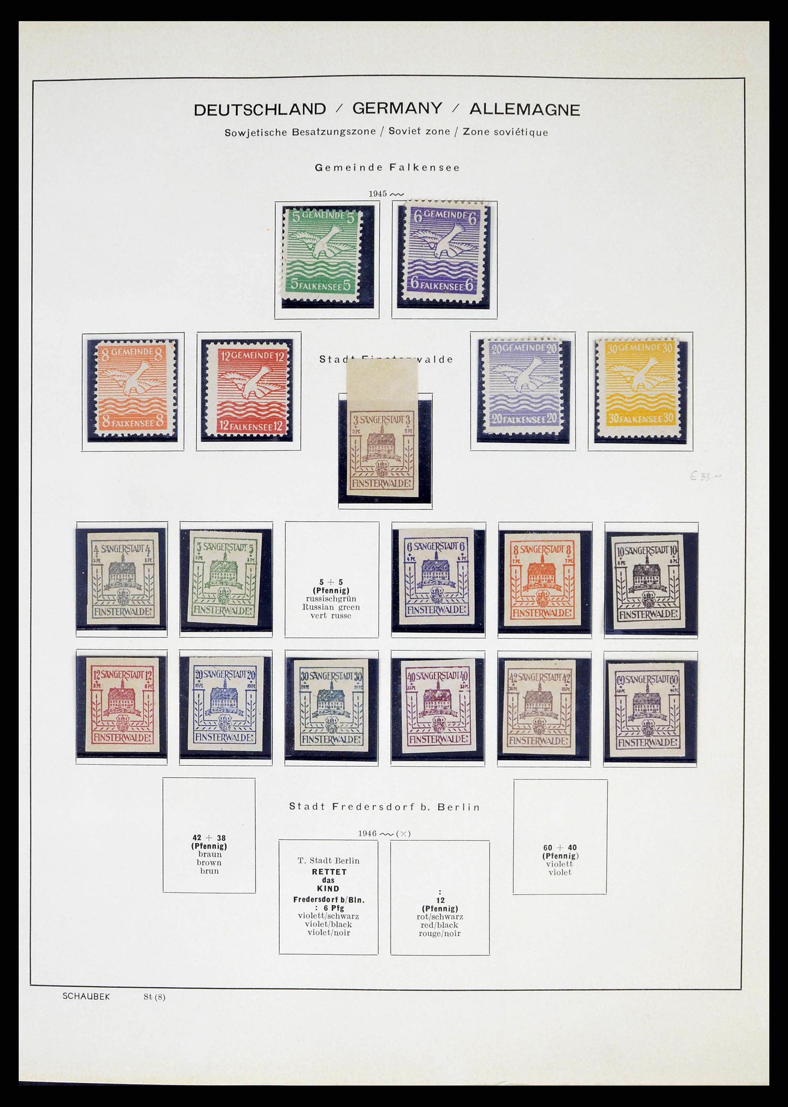 38487 0001 - Postzegelverzameling 38487 Sovjet Zone 1945-1949.