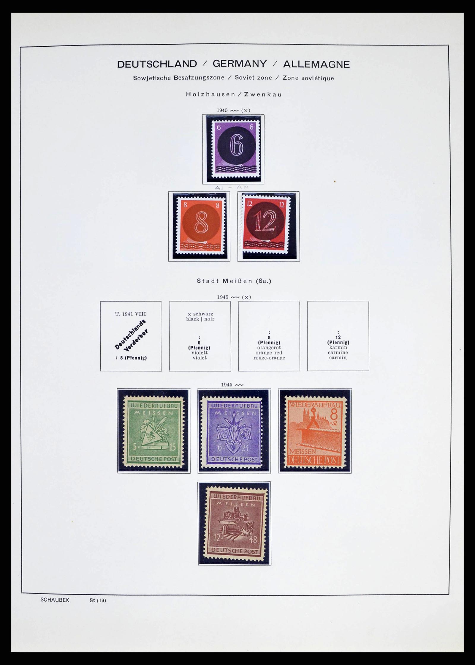 38487 0006 - Stamp collection 38487 Soviet Zone 1945-1949.